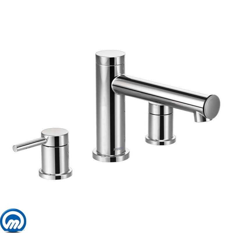Moen T393 Chrome Deck Mounted Roman Tub Filler Trim From The Align