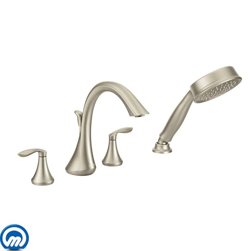 Moen T944 Chrome Deck Mounted Roman Tub Filler Trim With Personal Moen T944 Chrome Deck Mounted Roman Tub Filler Trim With Personal Hand Shower And Built In Diverter From The Eva Collection Less Valve Faucet