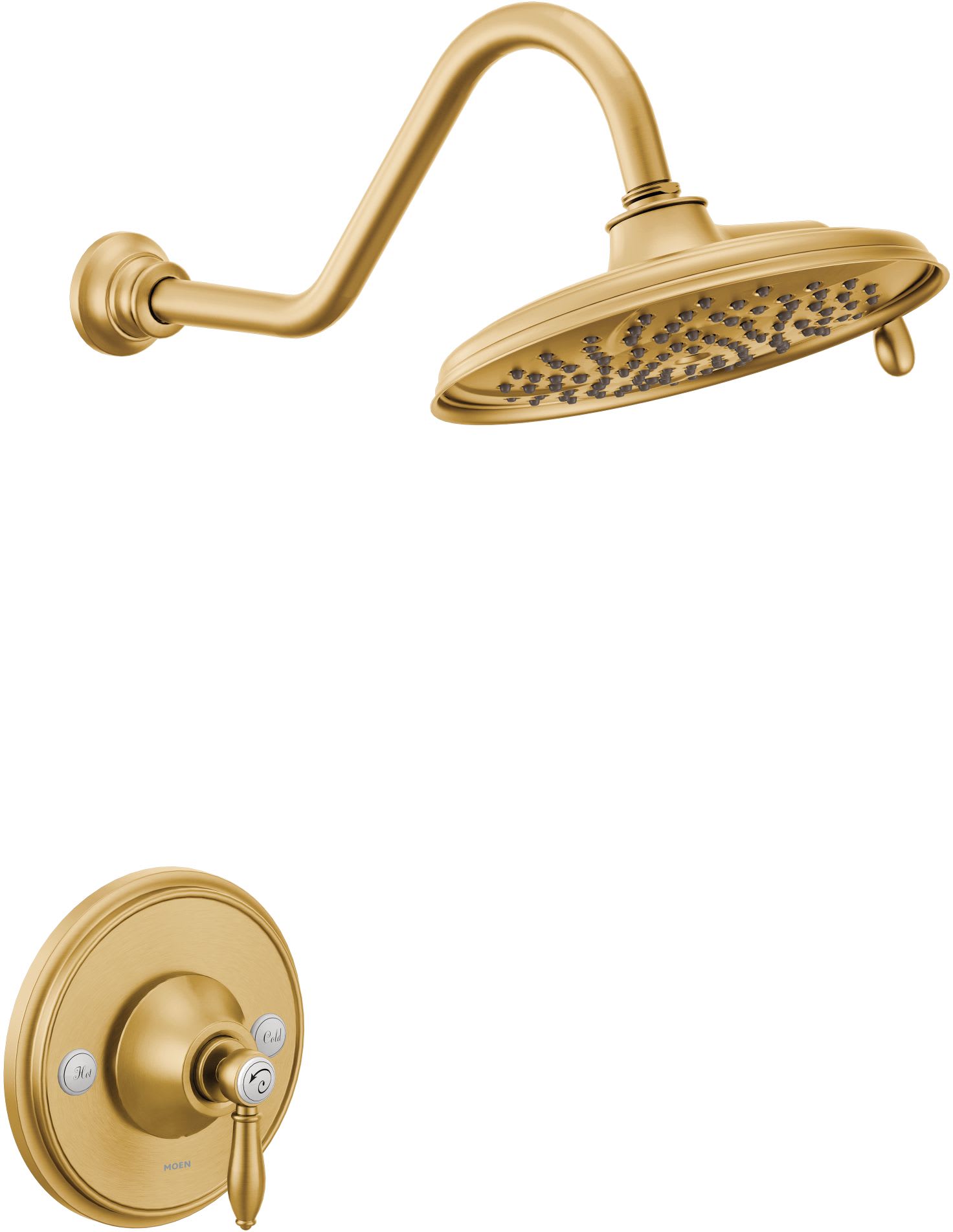 MOEN Weymouth Double Robe Hook in Brushed Gold
