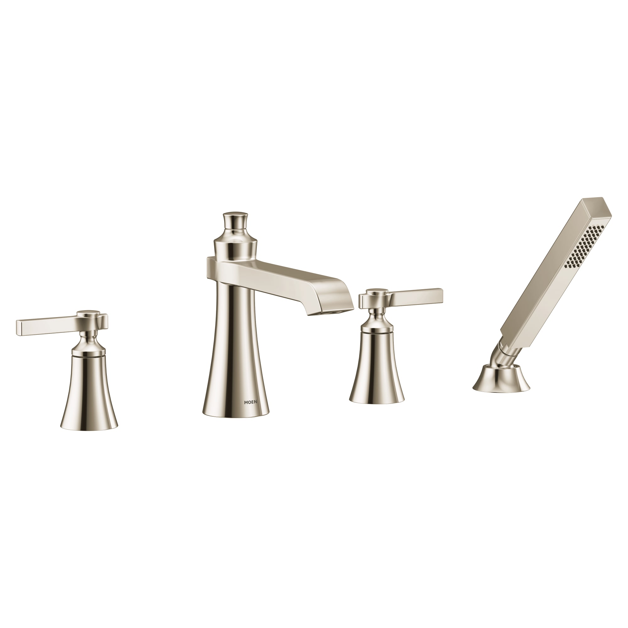 Moen Ts928nl Polished Nickel Flara Deck Mounted Roman Tub Filler