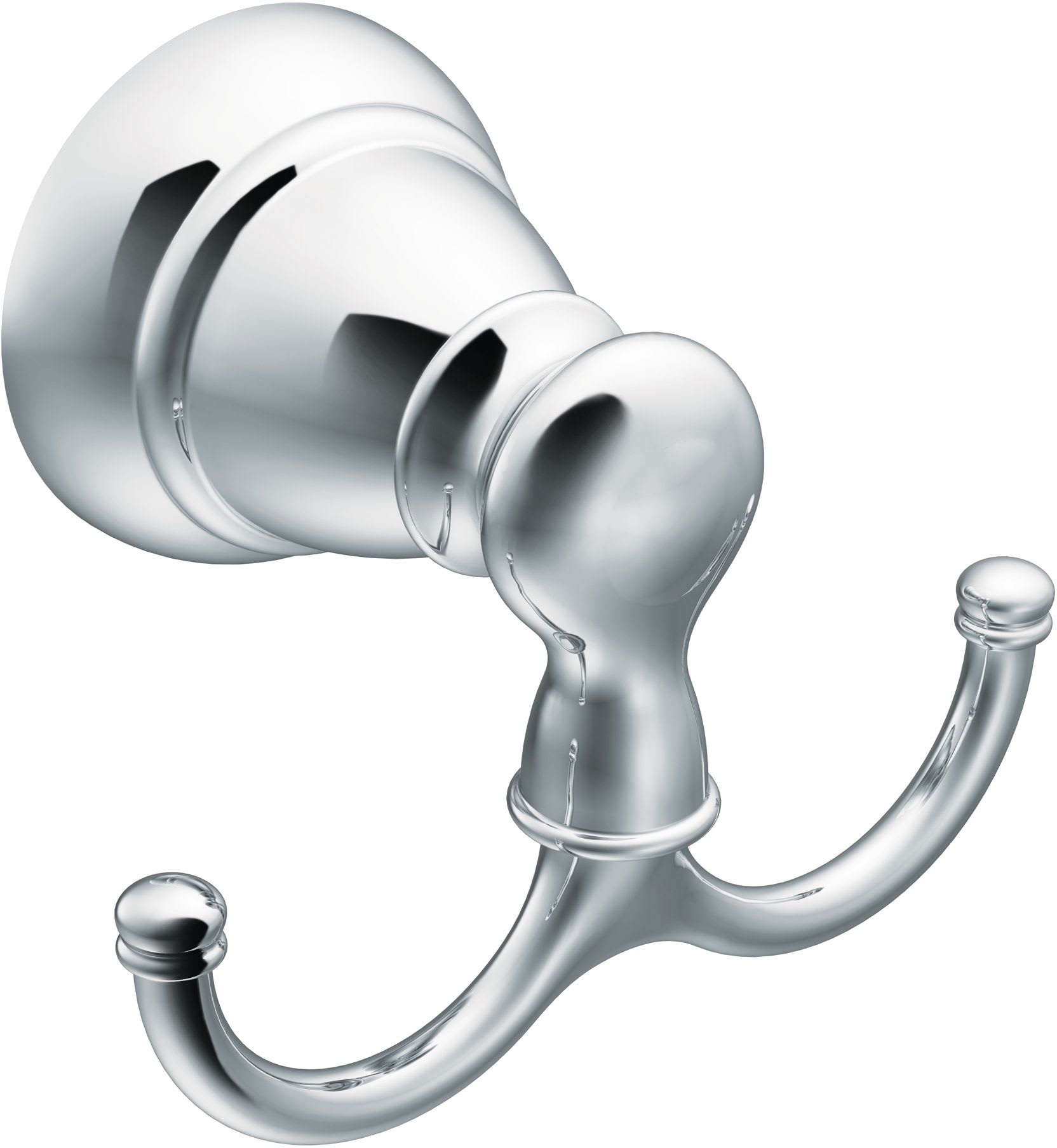 Moen Y2603CH Chrome Banbury Wall Mounted Double Robe Hook 