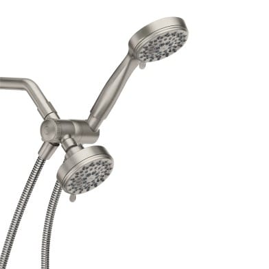 Moen 20016srn Spot Resist Brushed Nickel Ignite Multi Function Shower Head And Hand Shower With Shower Arm Holder And Diverter Faucetdirect Com