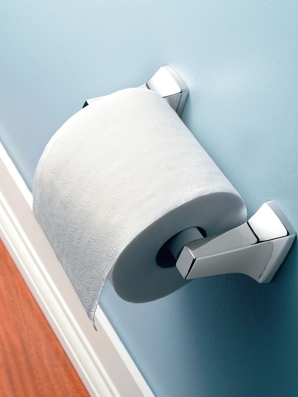 Moen P5080 Chrome Double Post Toilet Paper Holder from the Donner Contemporary Collection FaucetDirect