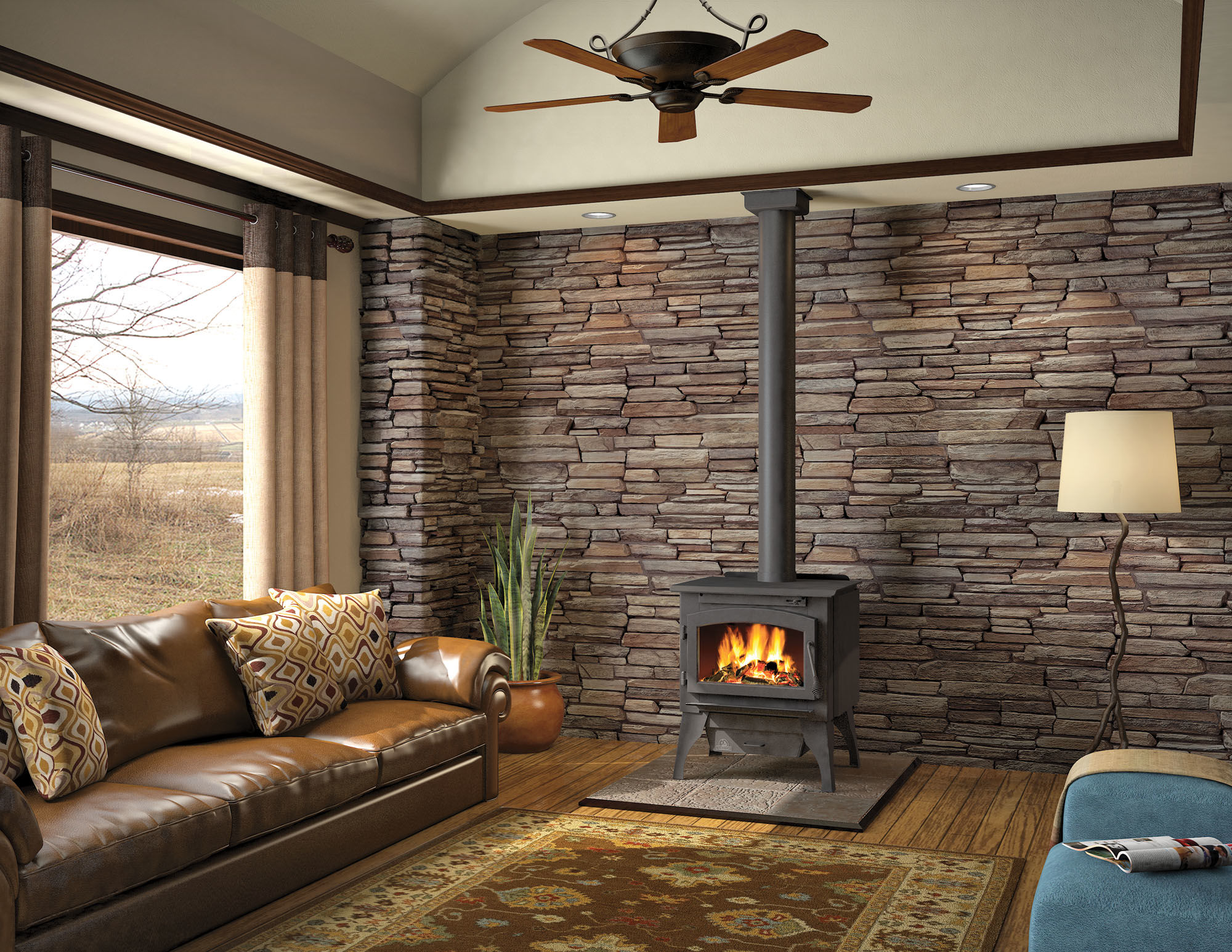 Napoleon 2200 Matte Black Economizer™ EPA 1.9 Cubic Foot Wood Burning Stove  from the Timberwolf™ Collection - VentingPipe.com