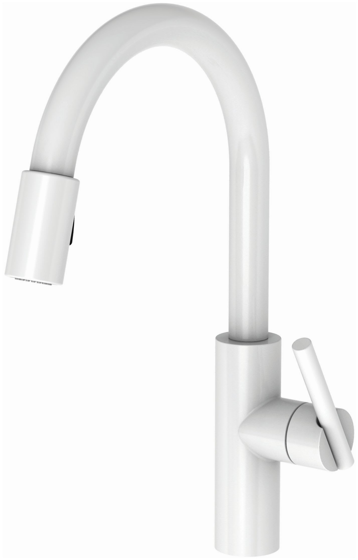 Newport Brass 1500-5103/50 White East Linear Pull-Down Spray Kitchen Faucet  with Magnetic Docking System