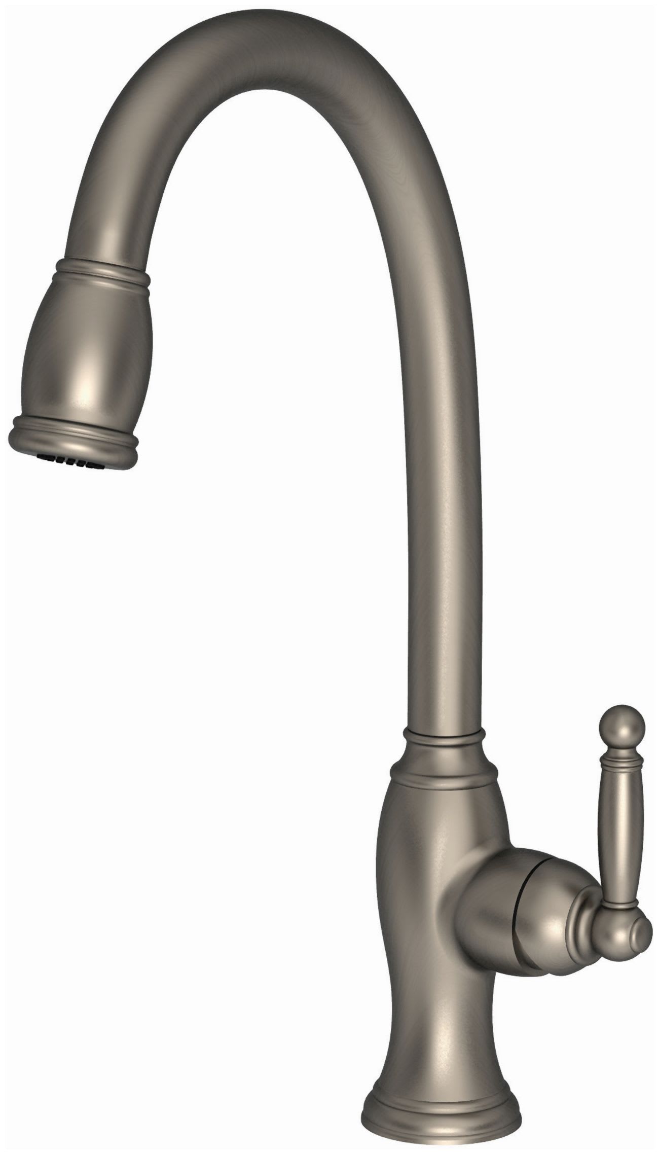 Newport Brass 2510-5103/15A Antique Nickel Nadya Single Handle Kitchen  Faucet with Pull-down Spray - FaucetDirect.com