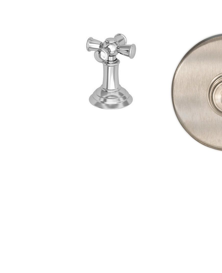 Newport Brass 3-374/15S Satin Nickel Single Metal Cross