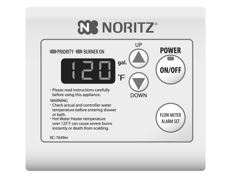 Noritz RC-7651M N/A Remote Controller Fahrenheit and Celsius -  FaucetDirect.com