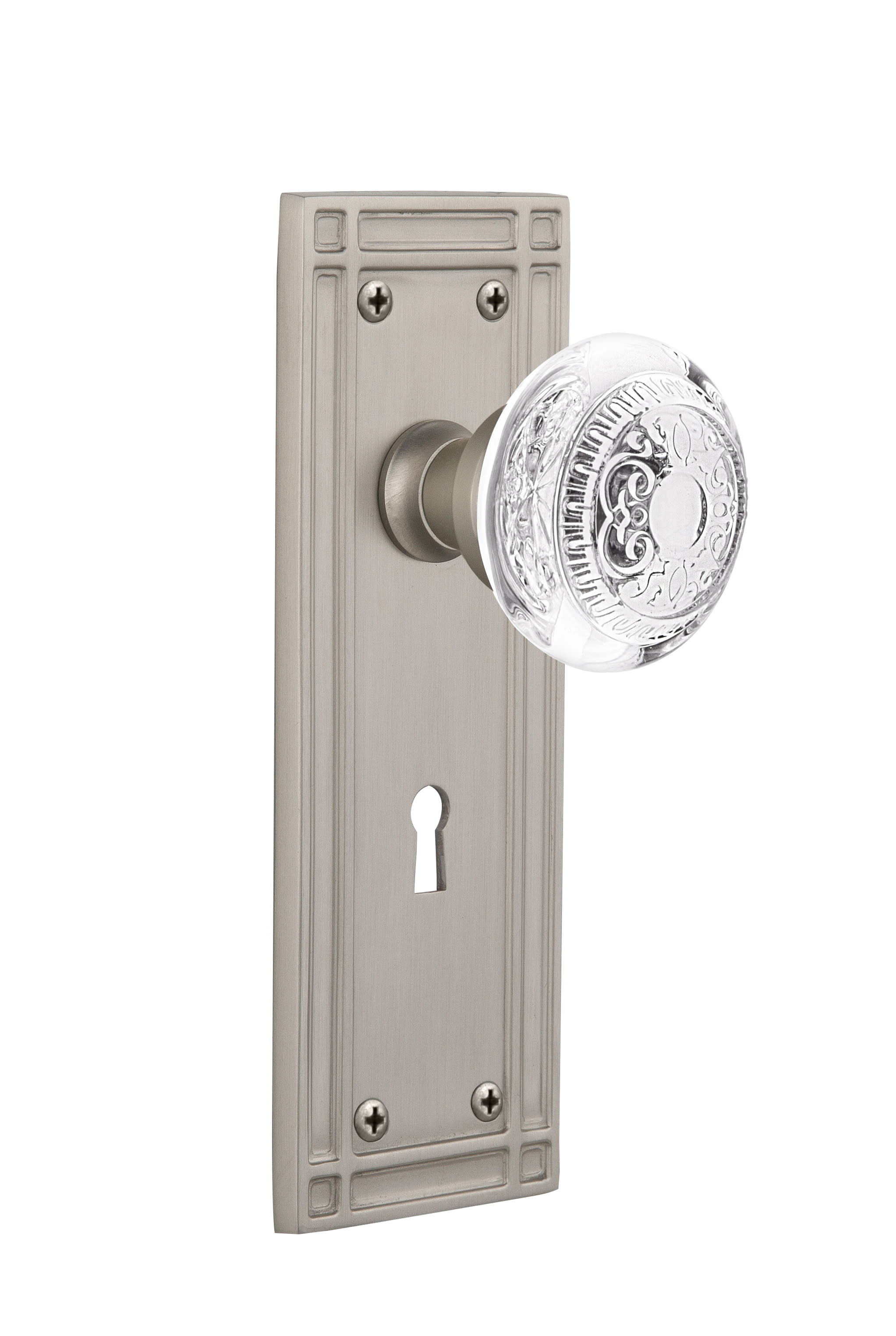 2.25 Mortise Nostalgic Warehouse Mission Plate with Keyhole Mission Knob Oil-Rubbed Bronze