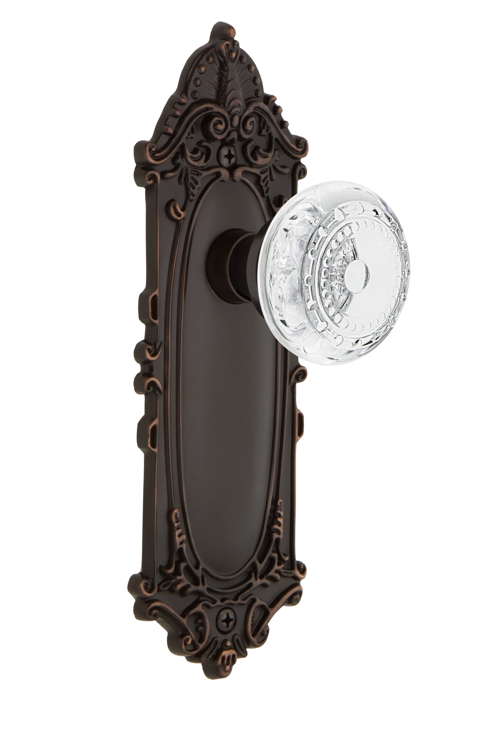 Nostalgic Warehouse Meadows Plate Passage Chateau Door Knob in Timeless Bronze
