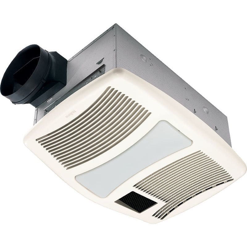 NuTone QTXN110HFLT White 110 CFM 0.9 Sone Ceiling Mounted HVI Certified  Bath Fan with Fluorescent Lighting and Night Light from the QT Collection -  LightingDirect.com