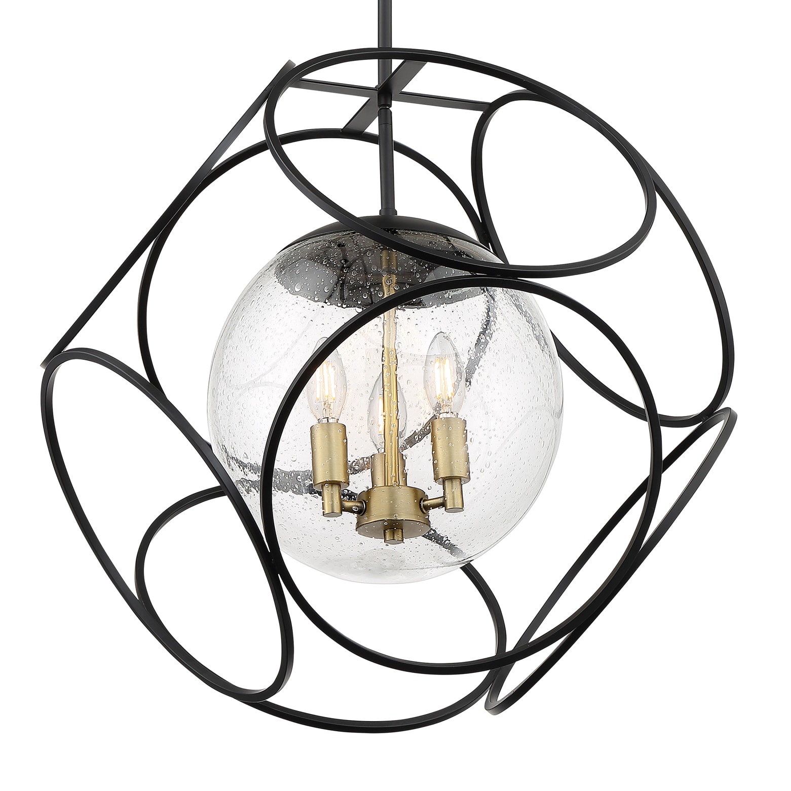 Nuvo Lighting 60/6947 Black / Vintage Brass Aurora 3 Light