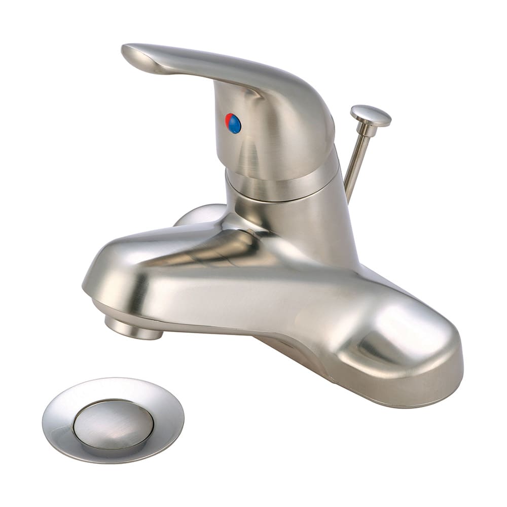 PVD Brushed Nickel Finish Olympia Faucets L-7372-BN Two Handle Lavatory Widespread Faucet 