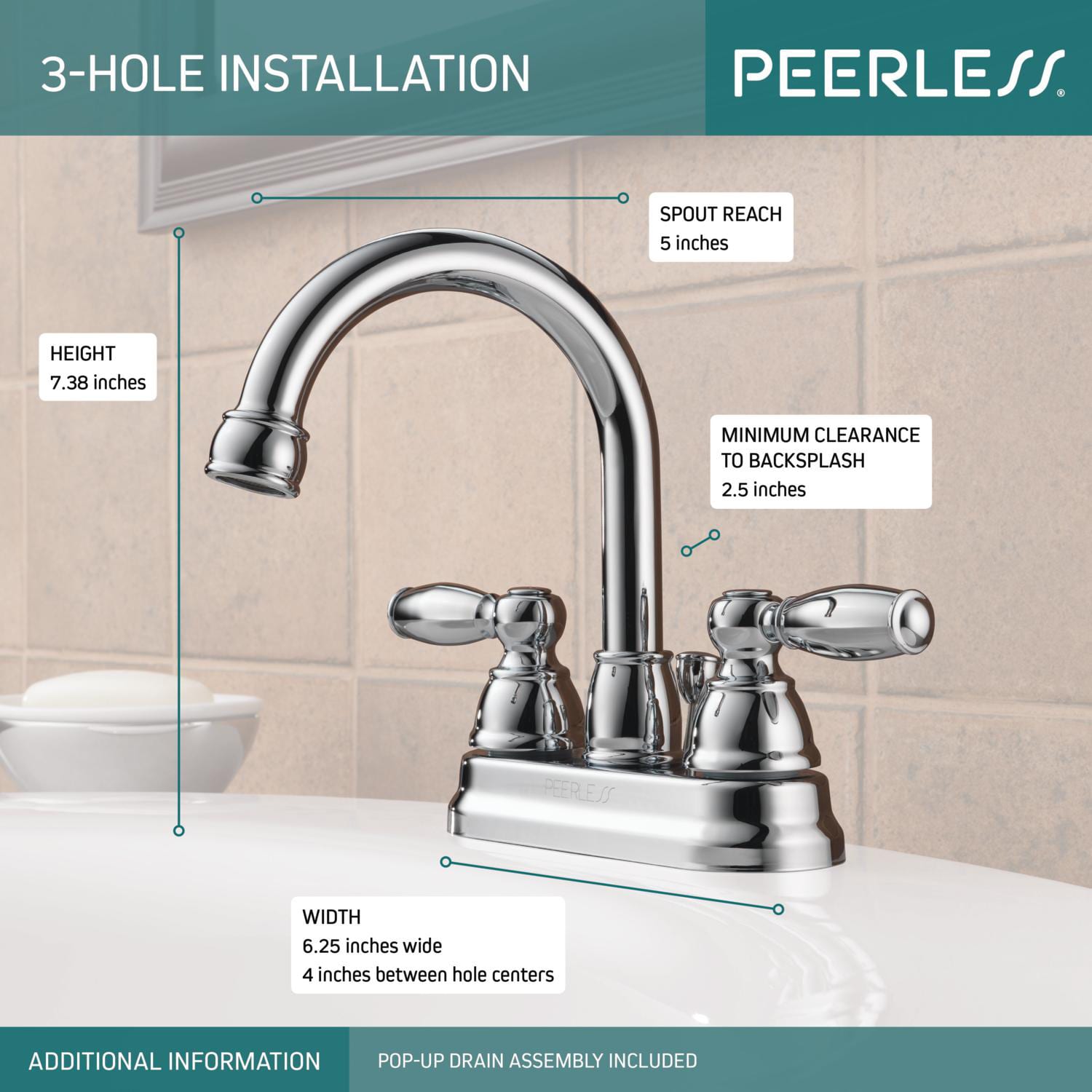 Peerless P299685lf Ob Oil Rubbed Bronze Bathroom Faucet Centerset