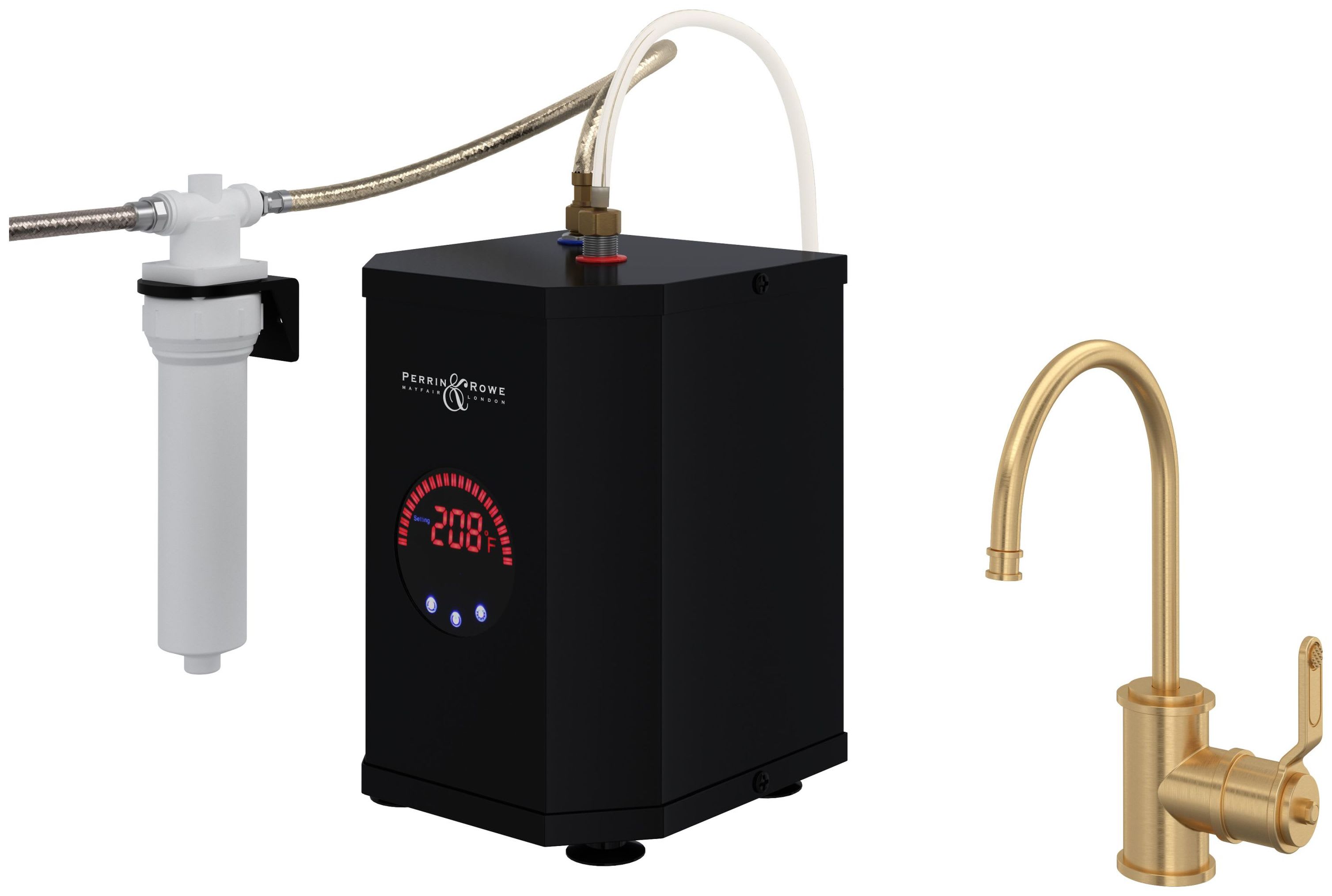 Perrin and Rowe U.KIT1833HT-APC-2 Polished Chrome Armstrong 0.5 GPM Hot and  Cold Water Dispenser with Hot Water Filter Tank - Faucet.com