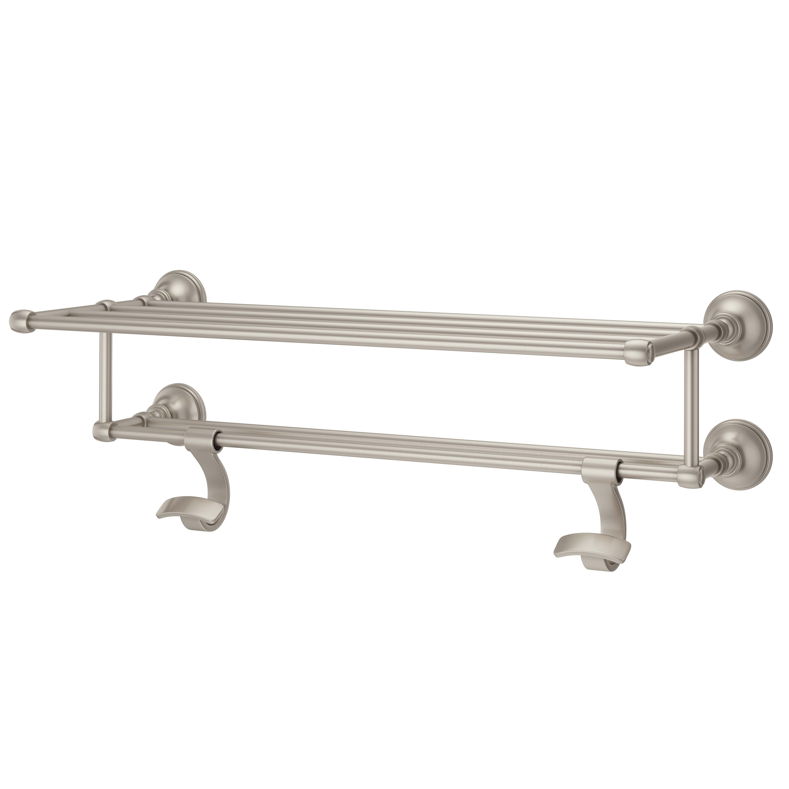 Brushed nickel towel cheap rack