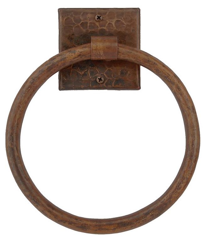 Premier Copper Products TR7DB Oil Rubbed Bronze 7 Wall Mounted Towel Ring Faucet