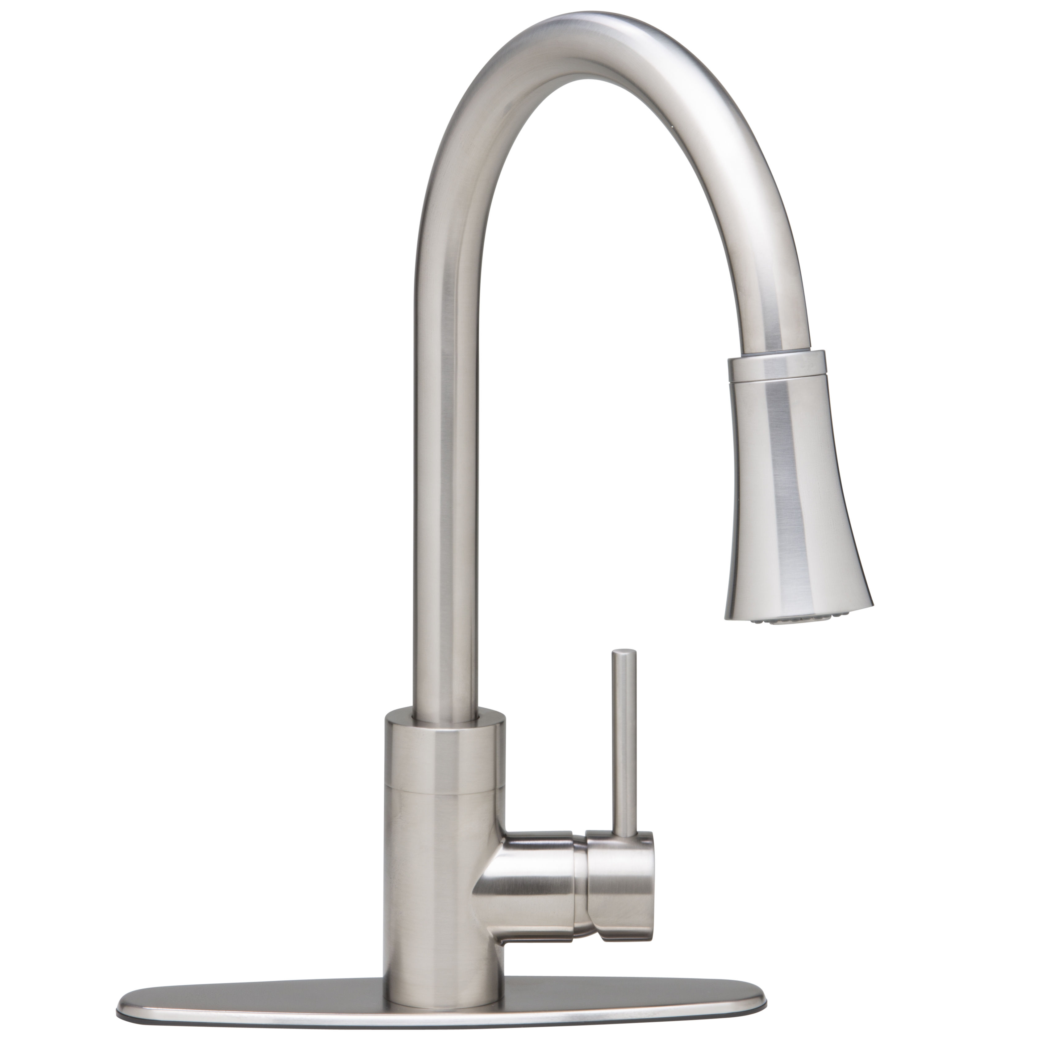 Proflo Pfxc7011bn Brushed Nickel Pullout Spray Kitchen Faucet With Proflo Pfxc7011bn Brushed Nickel Pullout Spray Kitchen Faucet With Optional Cover Plate Com