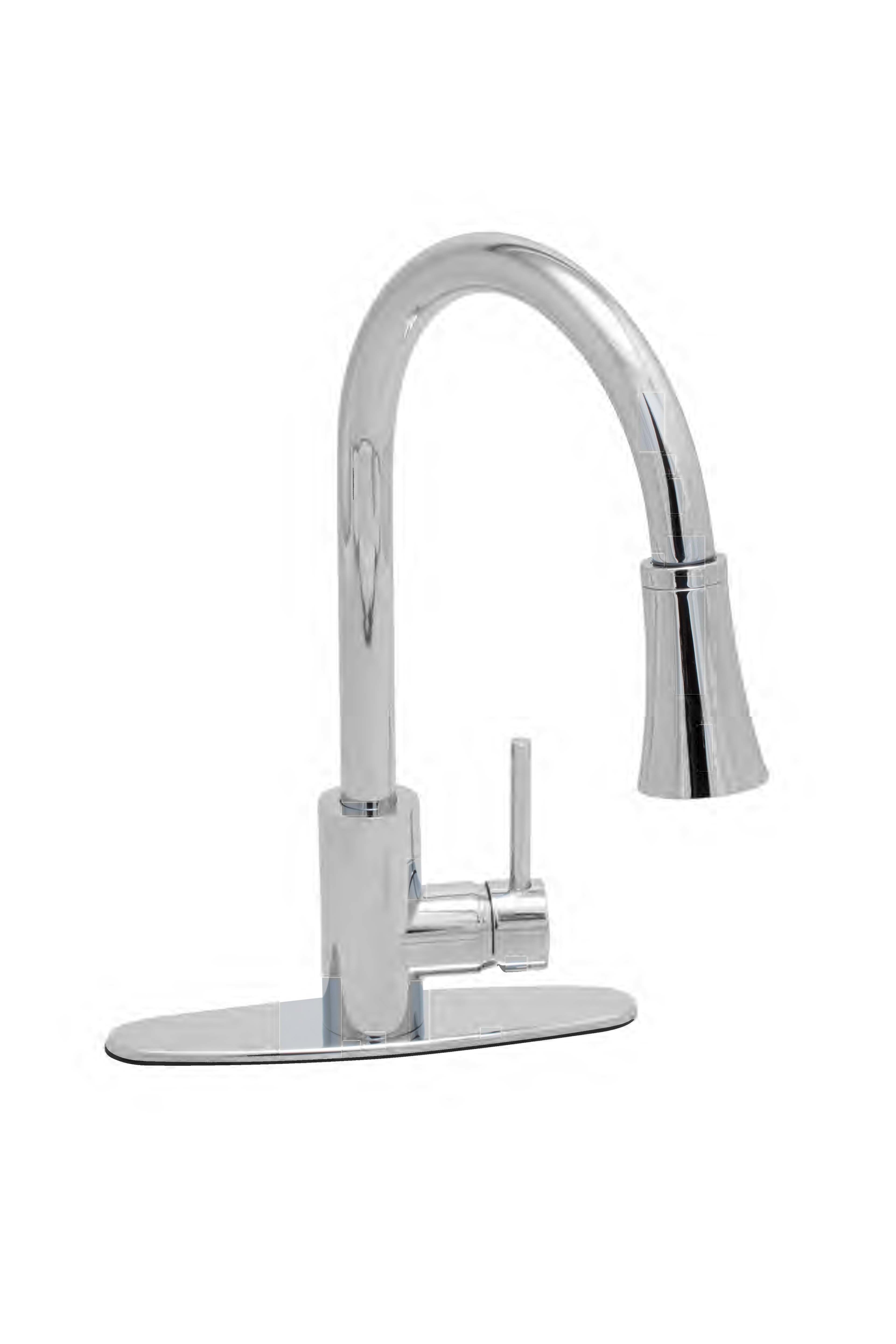 Proflo Pfxc7011bn Brushed Nickel Pullout Spray Kitchen Faucet With Proflo Pfxc7011bn Brushed Nickel Pullout Spray Kitchen Faucet With Optional Cover Plate Com
