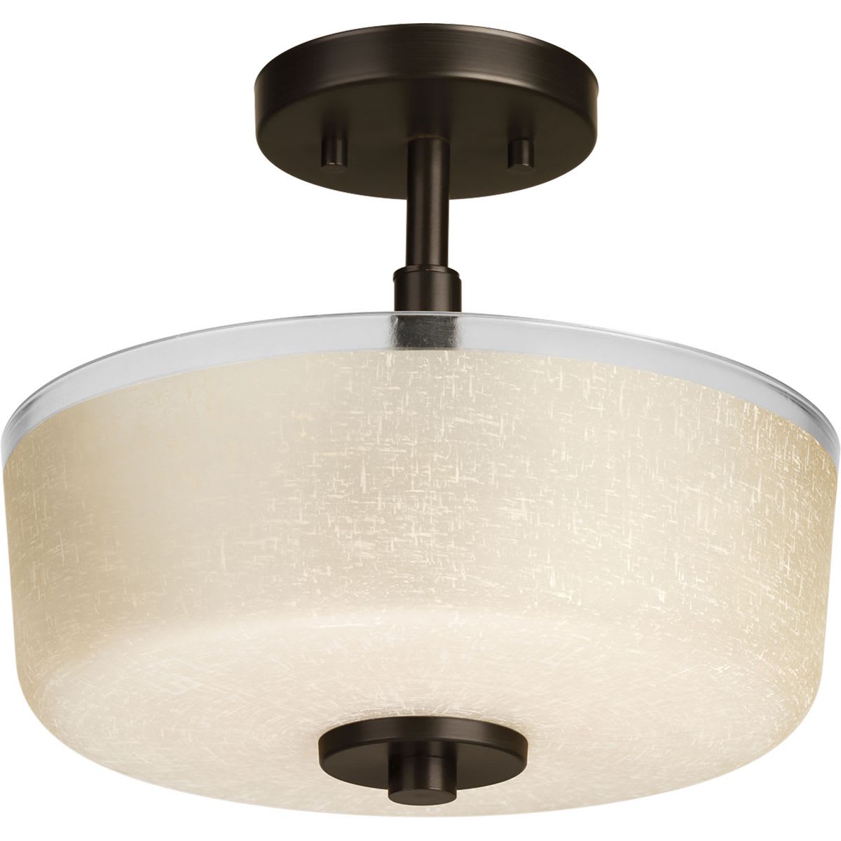 Progress Lighting P2851 20 Antique Bronze Alexa 2 Light Semi Flush