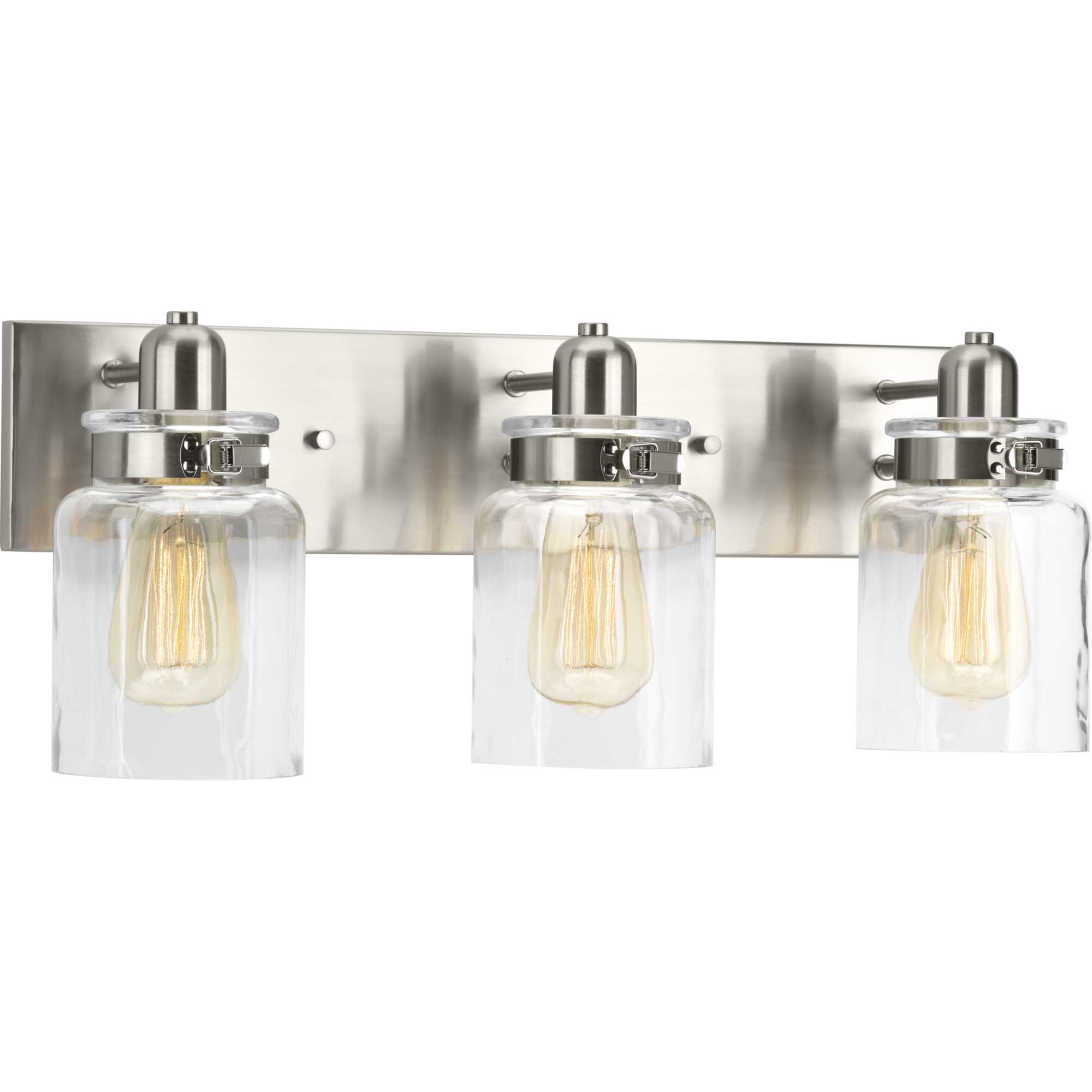 Calhoun Collection 3-Light Clear Glass Farmhouse Bath Vanity Light