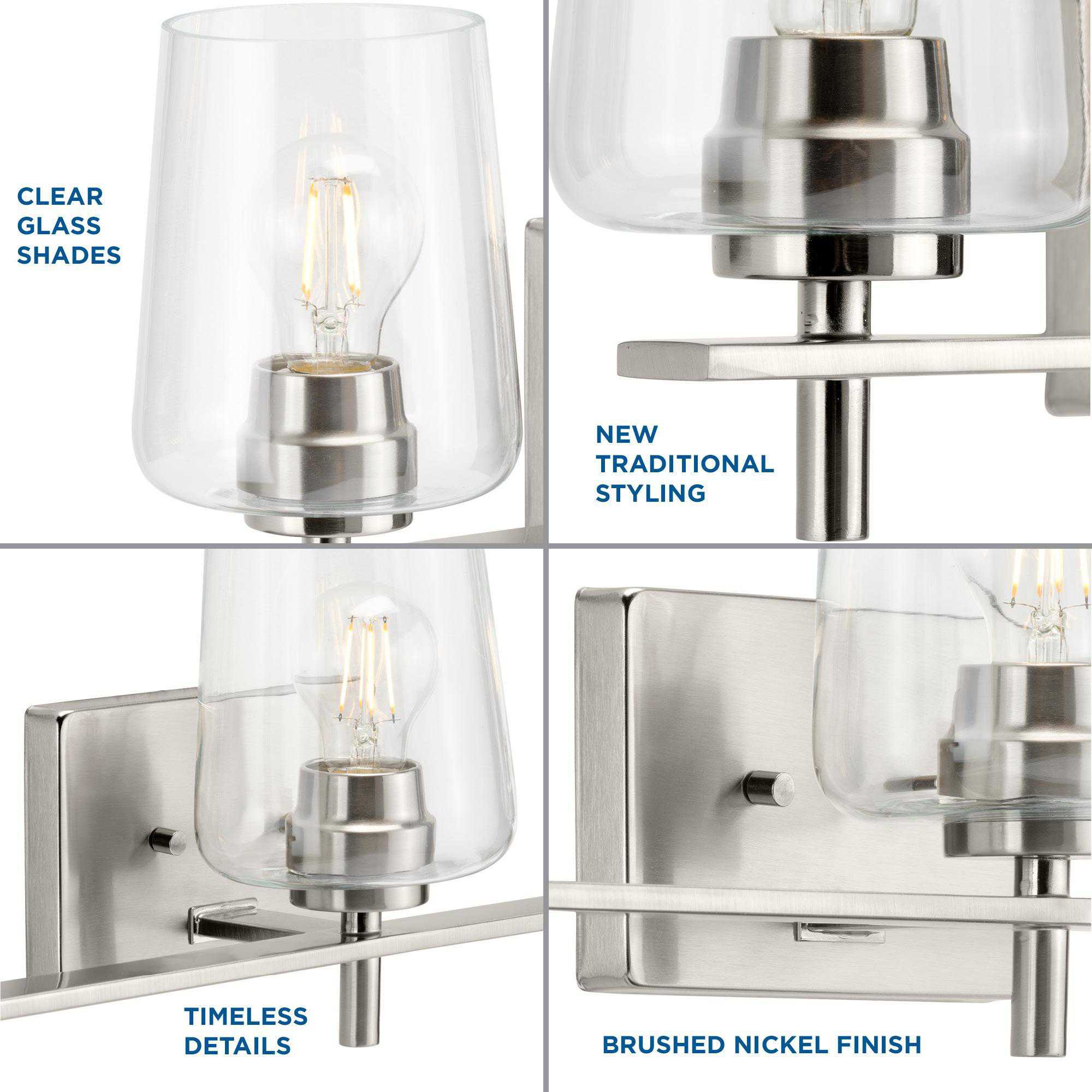 Progress Lighting P300362-009 Brushed Nickel Calais 3 Light 7  