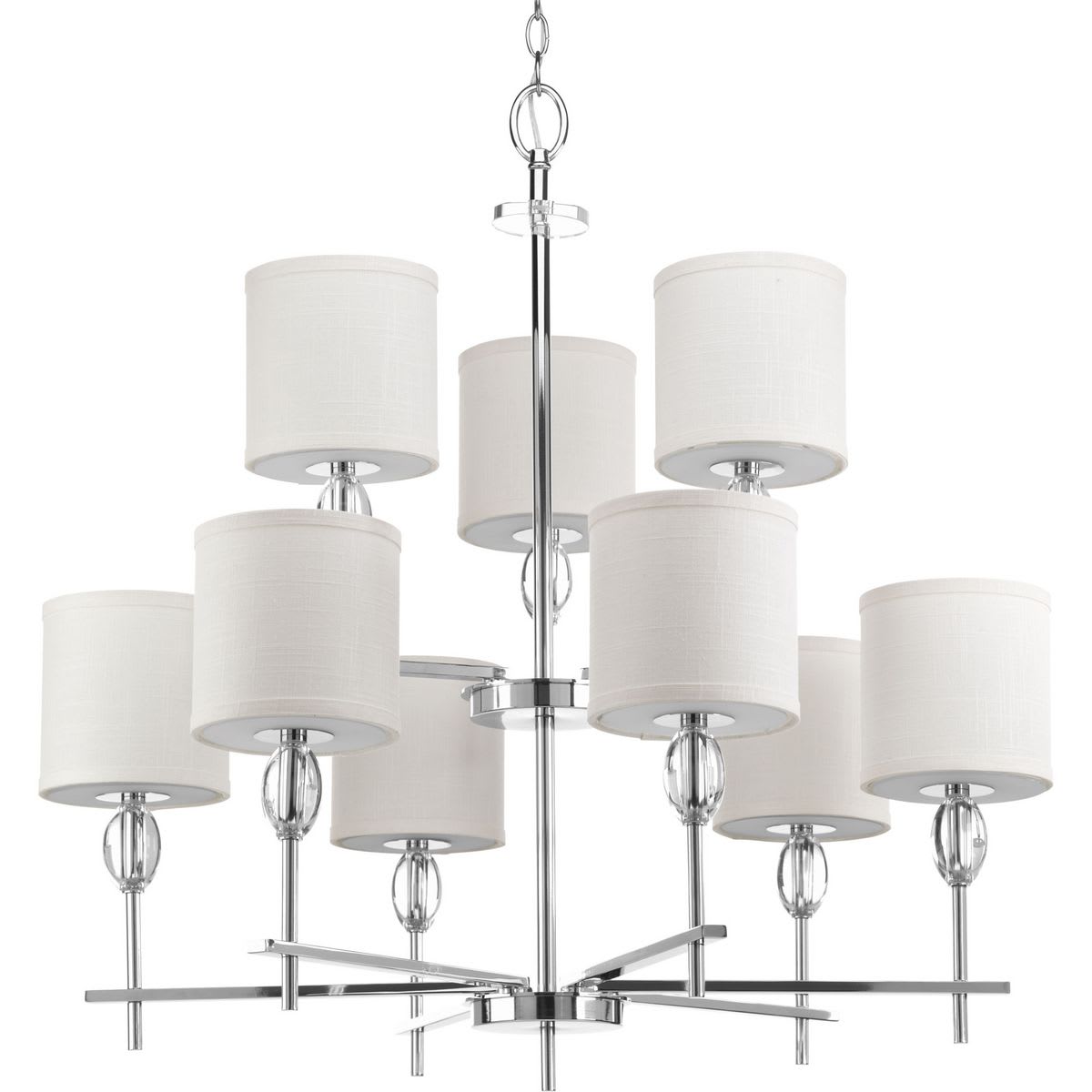 Progress Lighting P4142 15 Polished Chrome Status 9 Light 32 Wide Crystal Chandelier Faucetdirect Com Crystal Chandelier Faucetdirect Com, Progressive Lighting Crystal Chandeliers
