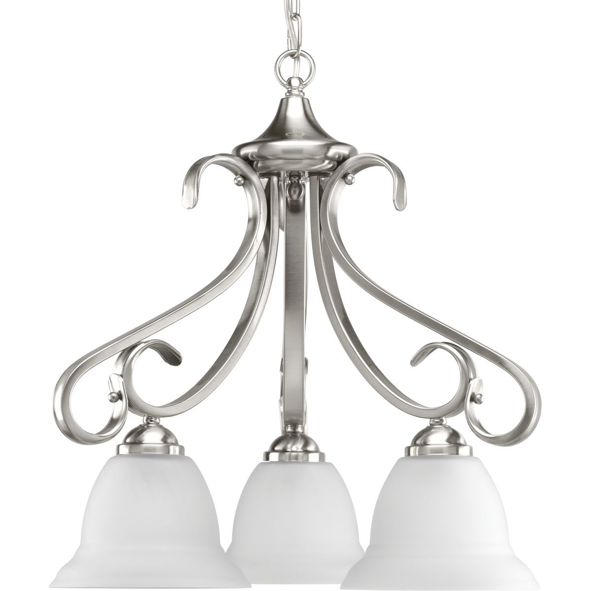Progress Lighting P4405 09 Brushed Nickel Torino Three Light Single Progress Lighting P4405 Torino Indoor