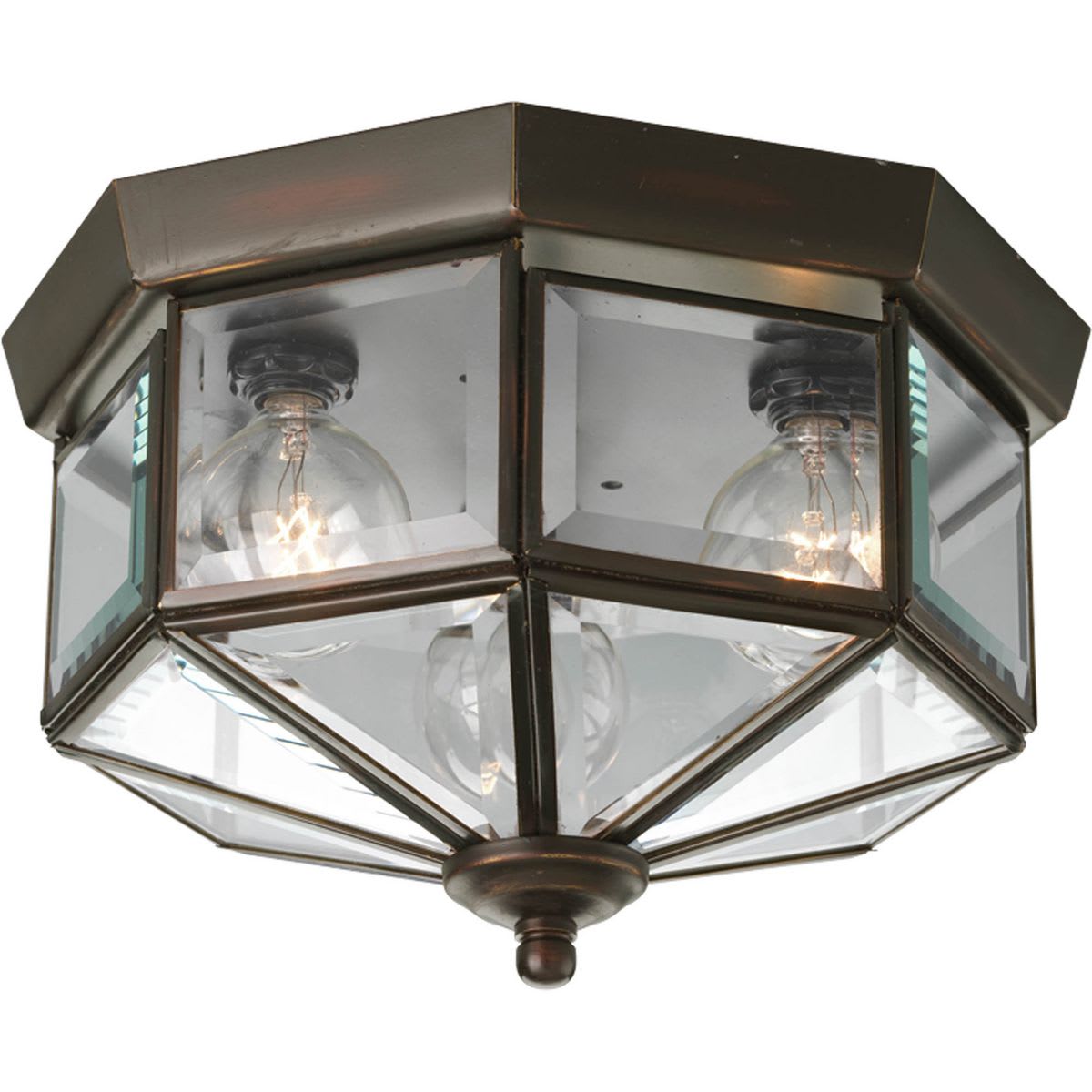 Progress Lighting P5788 20 Antique Bronze 3 Light Flush Mount