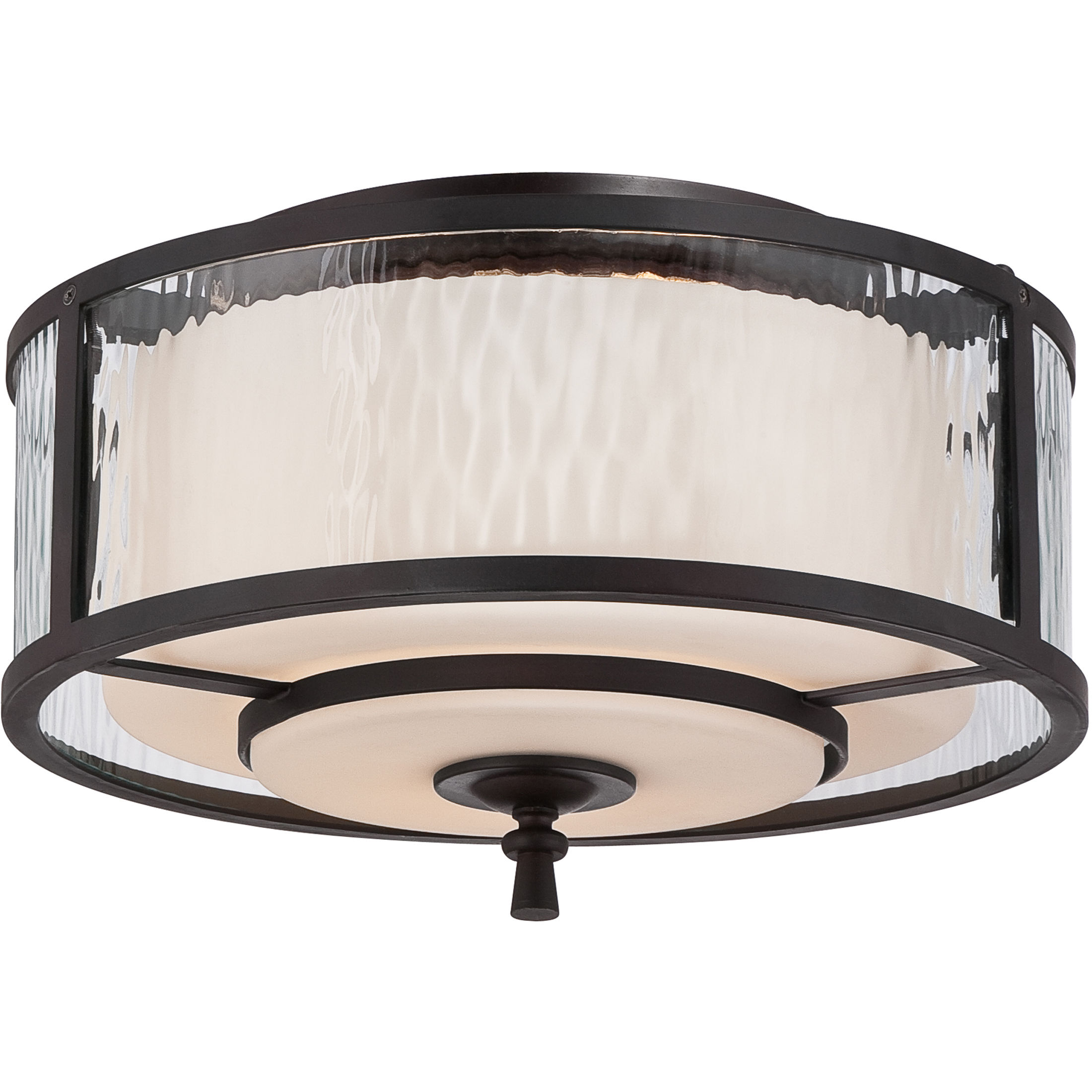 Quoizel Ads1615dc Dark Cherry Adonis 2 Light 15 Wide Flush Mount