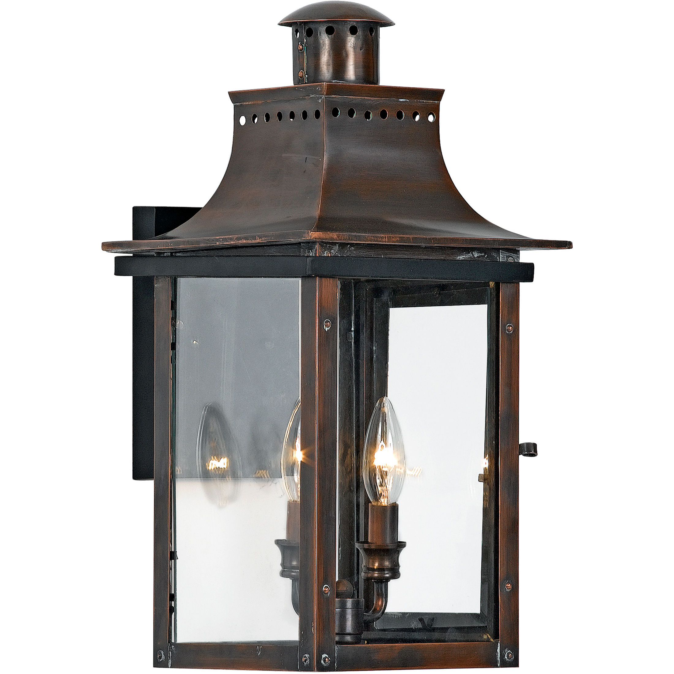 copper lantern sconce