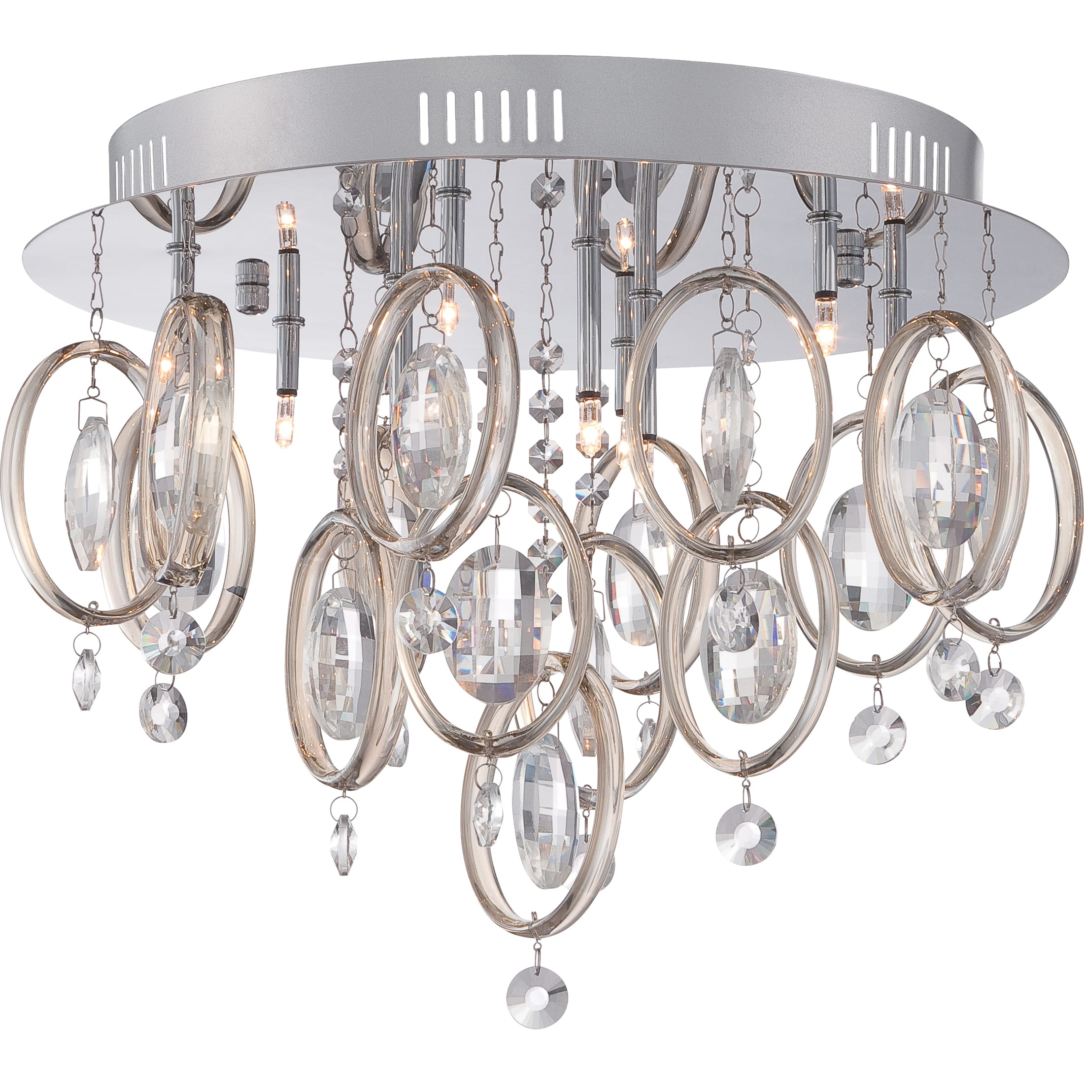 Quoizel Pcel1616c Polished Chrome Ella 9 Light Flush Mount Ceiling