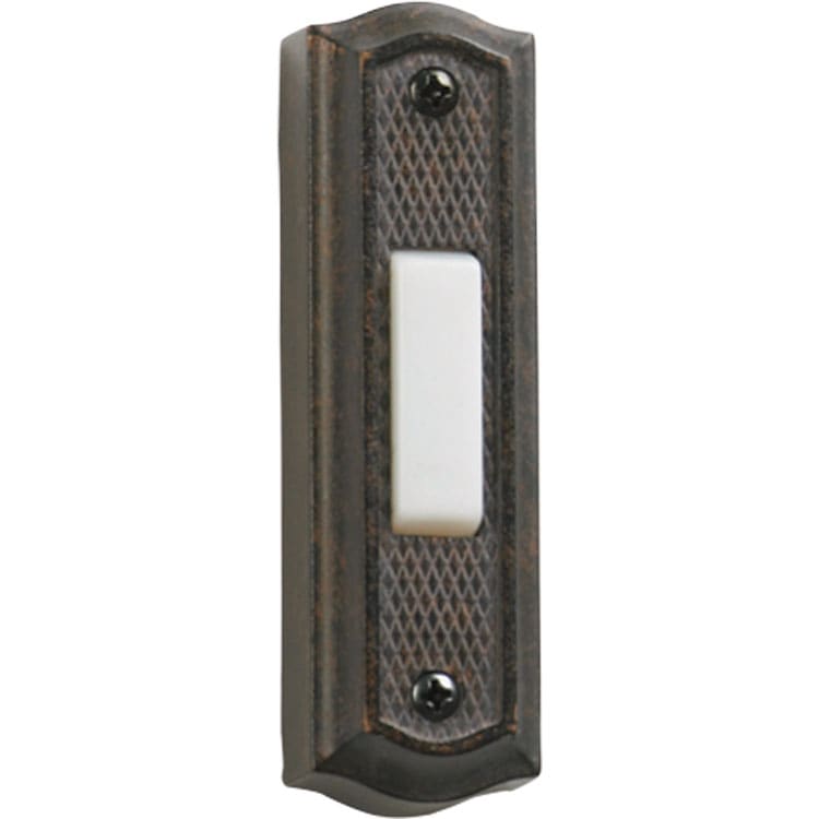 Hampton Bay Wired Lighted Door Bell Push Button - Black