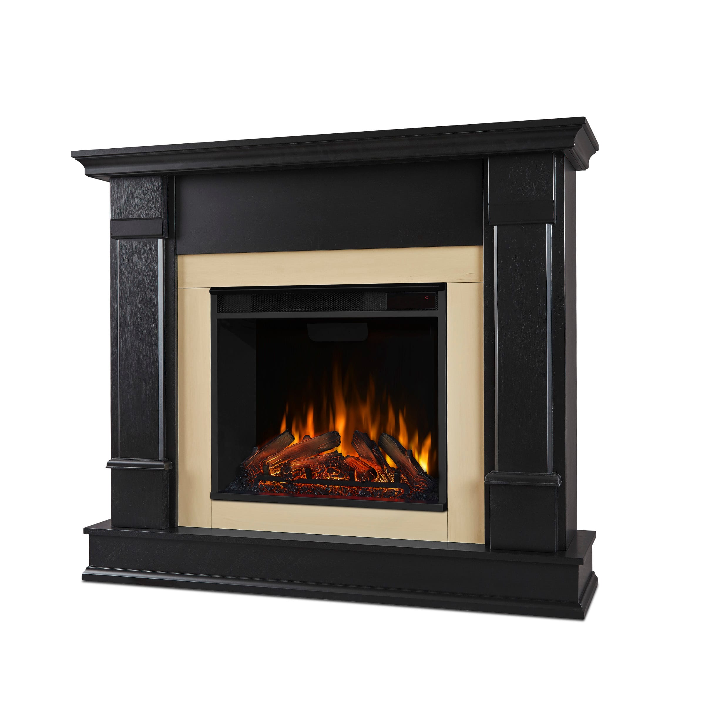 Real Flame Silverton Electric Fireplace Black, Do Electric Fireplaces Have A Real Flame