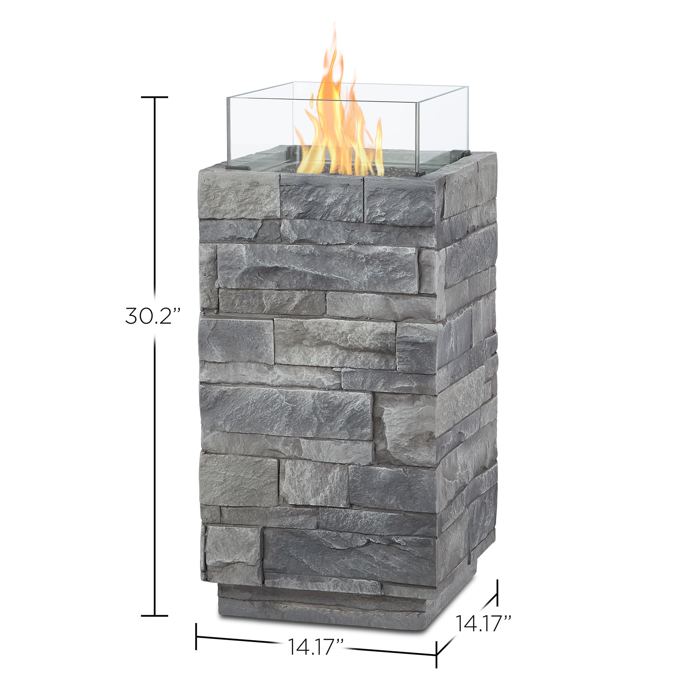 real flame ledgestone