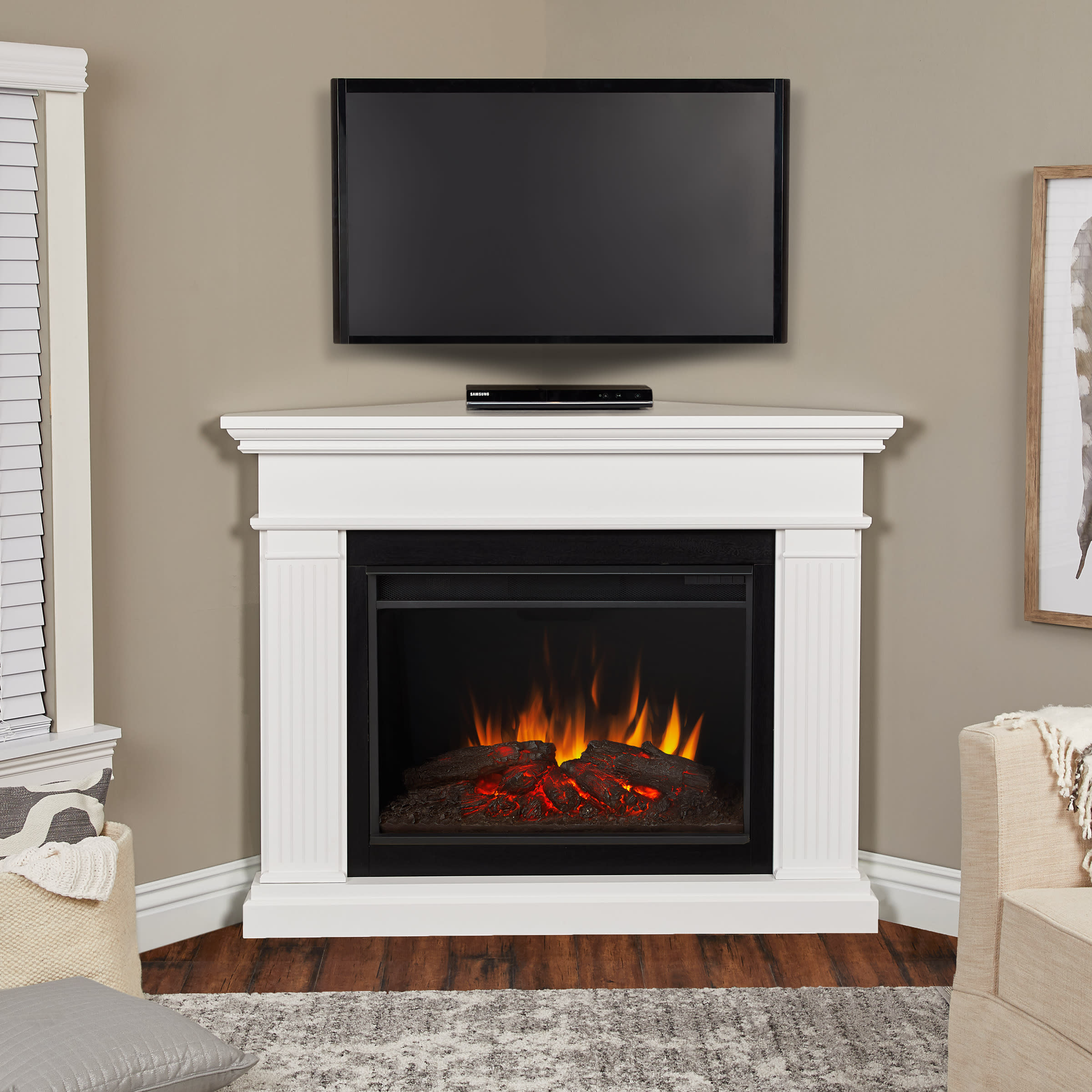 Real Flame Crawford 47 SlimLine Electric Fireplace In, 60 OFF