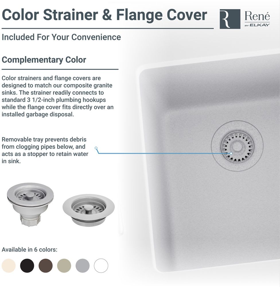 Rene By Elkay R3 1002 Ivr St Cgf Ivory 32 1 2 Double Basin Rene By Elkay R3 1002 Ivr St Cgf Ivory 32 1 2 Double Basin Composite Granite Kitchen Sink Racks Basket Strainer And Disposal Included