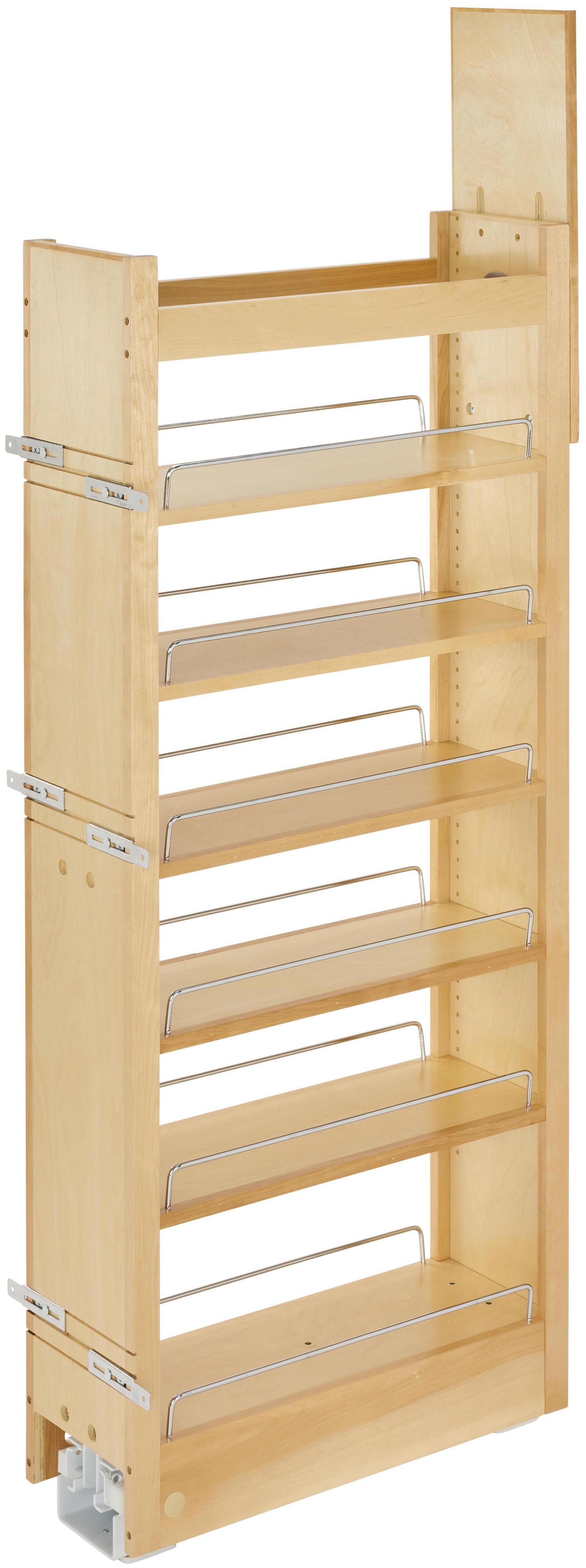 Rev-A-Shelf - Wood Tall Cabinet Pullout Pantry Organizer w/ Soft-Close - 448-TPF58-14-1