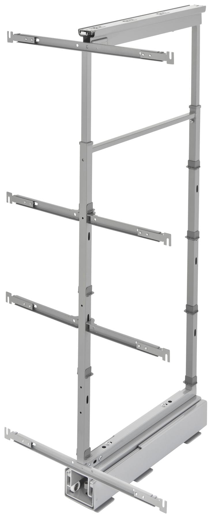 Rev-A-Shelf 5343-10-GR 10 in Chrome Solid Bottom Pantry Pullout Soft Close - Gray