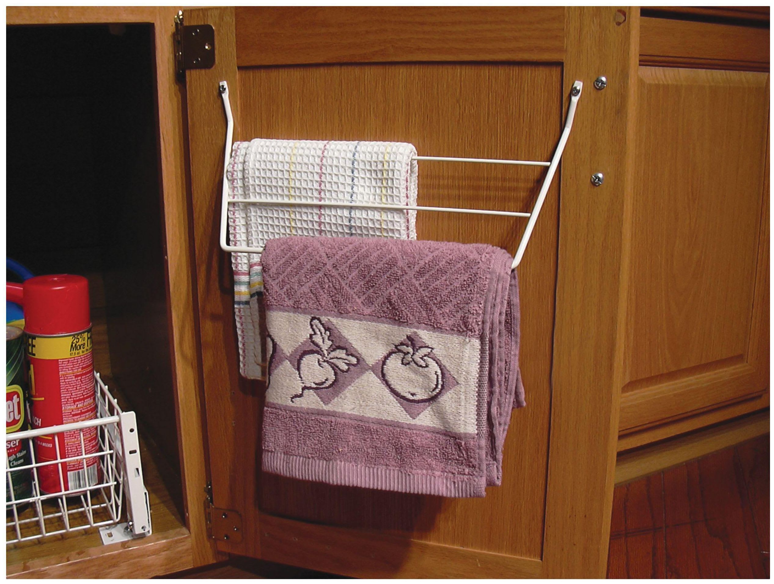 Inside cabinet towel rack sale