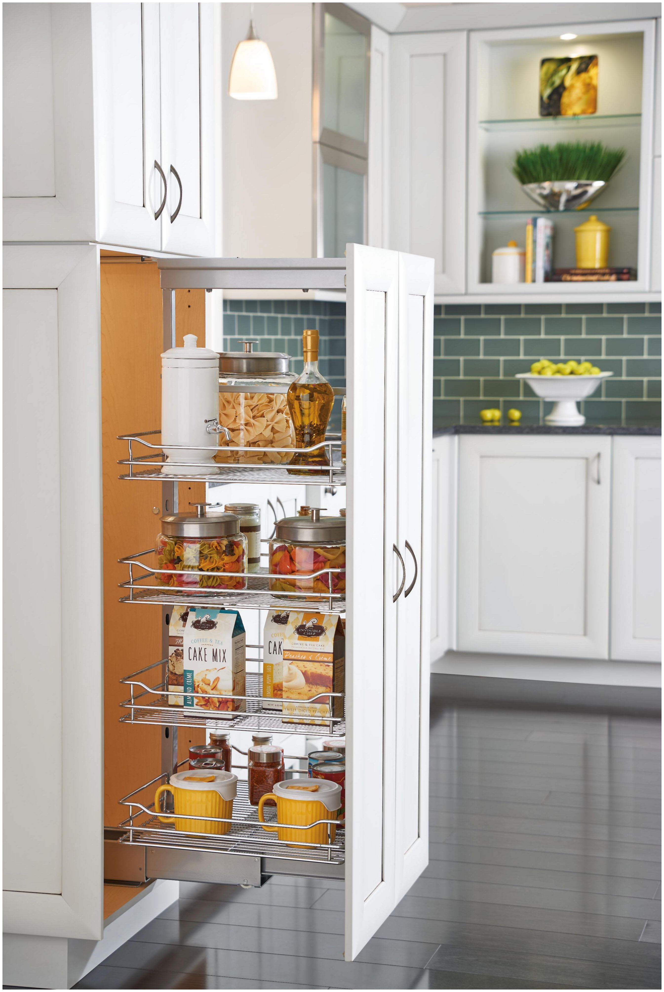 Rev-A-Shelf 16 in. Chrome 5-Basket Pull-Out Pantry with Soft-Close Slides