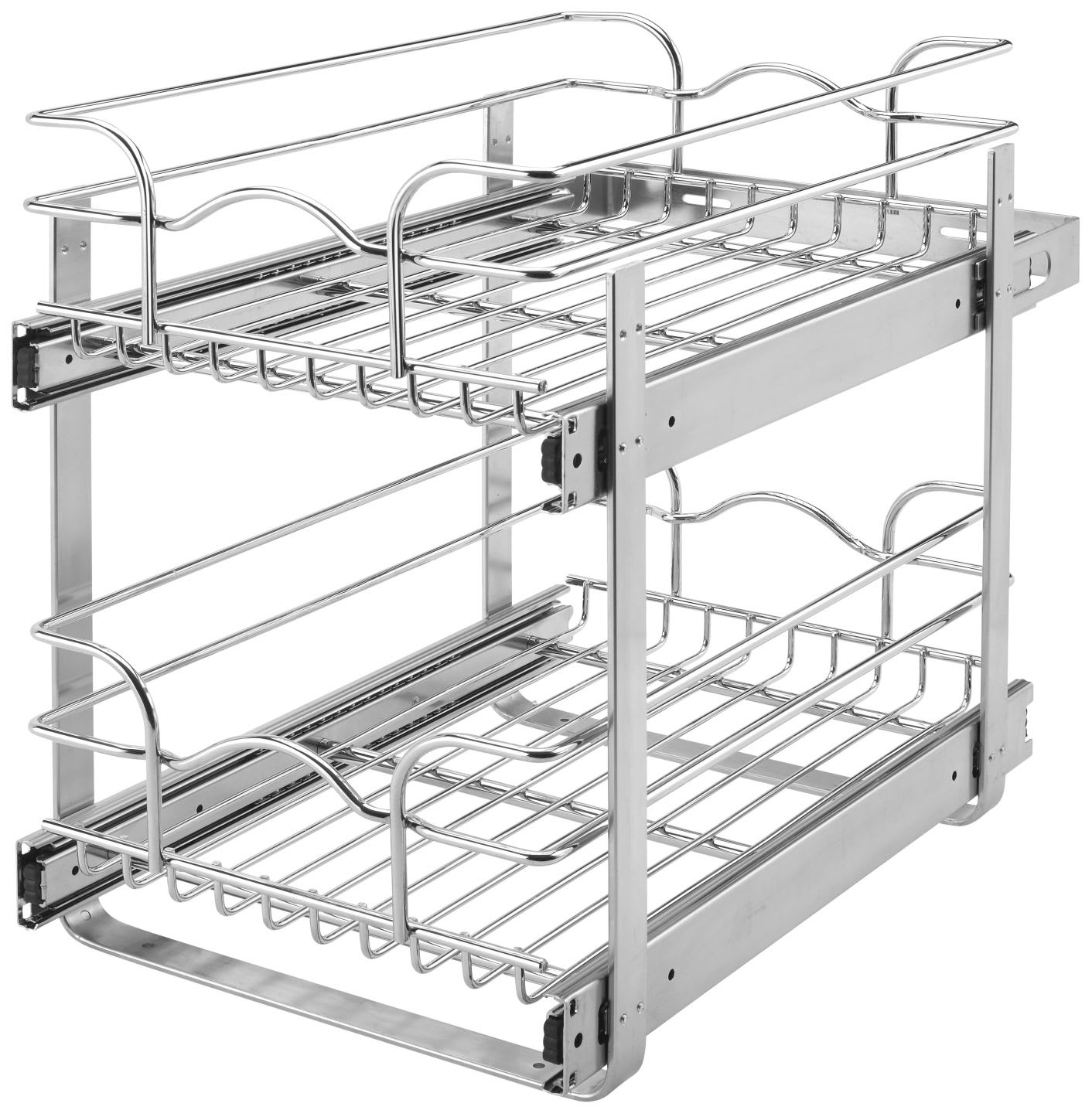 Rev-A-Shelf 5CW2-1222SC 5CW2 Series 11.75 Wide Two Tier Pull Out Cookware Organizer with Soft Close