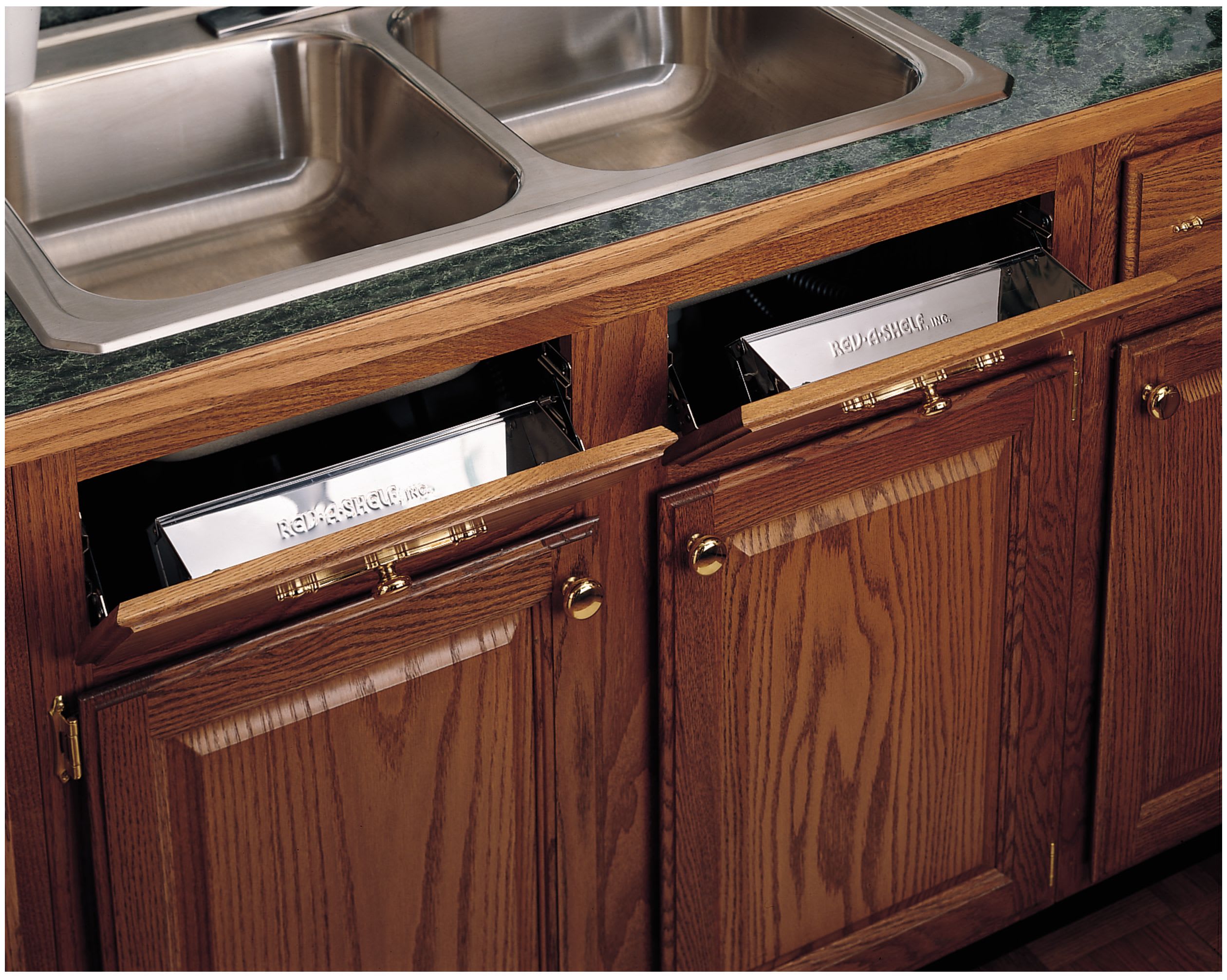 6581 Series 6581-19-5 SS 19 Inch Rev-A-Shelf Stainless Steel Tip-Out Tray 6581 Series 6581-19-5 SS 19 Inch Rev-A-Shelf Stainless Steel Tip-Out Tray