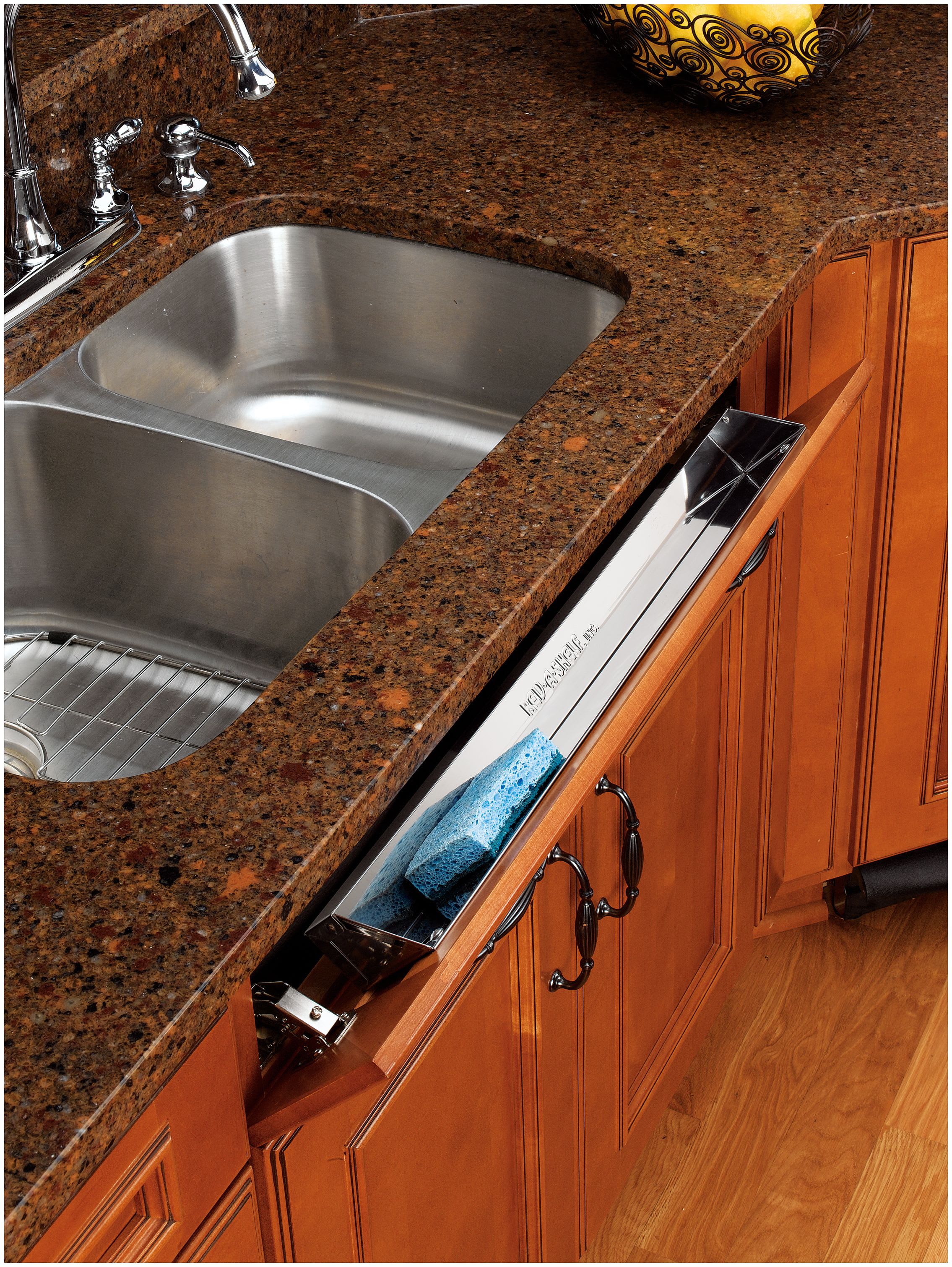 Rev-A-Shelf 6581-22-5 6581 Series 22 Stainless Steel Sink Front Tip-Out Tray Stainless Steel 