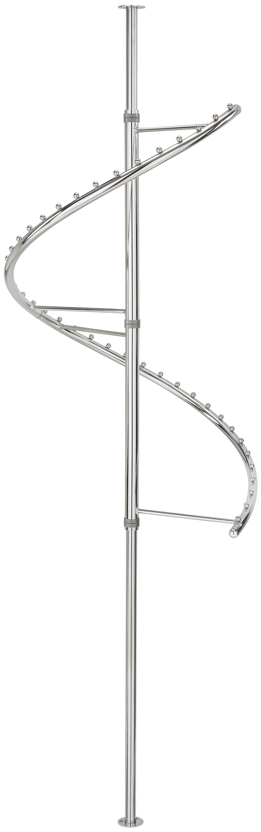 clothing rack dividers on Rev A Shelf Shr 3684 Chrome Shr Series Adjustable Height Spiral Clothes Rack Pullsdirect Com