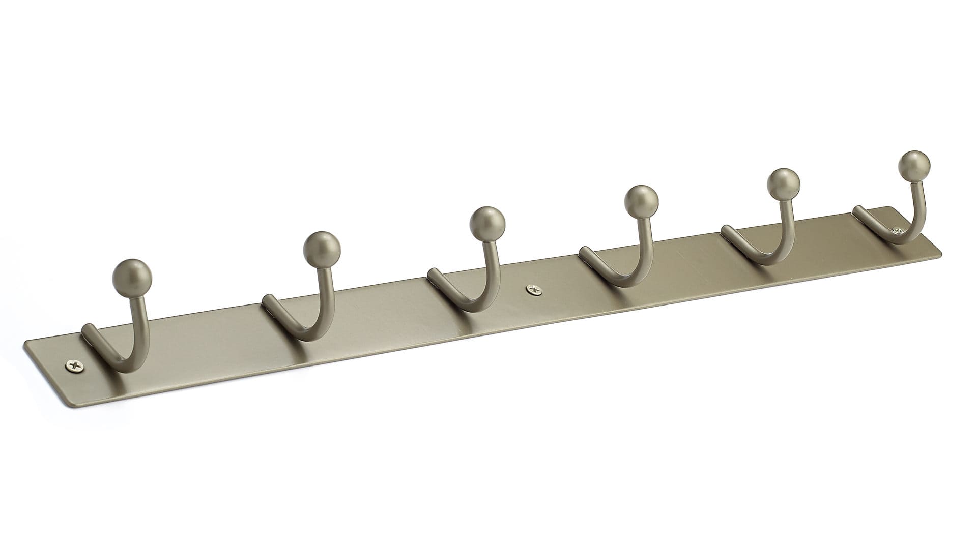 Richelieu T16921184 Matte Nickel 19 11 16 Inch Wide 6 Hook Metal Coat Rack Faucet Com