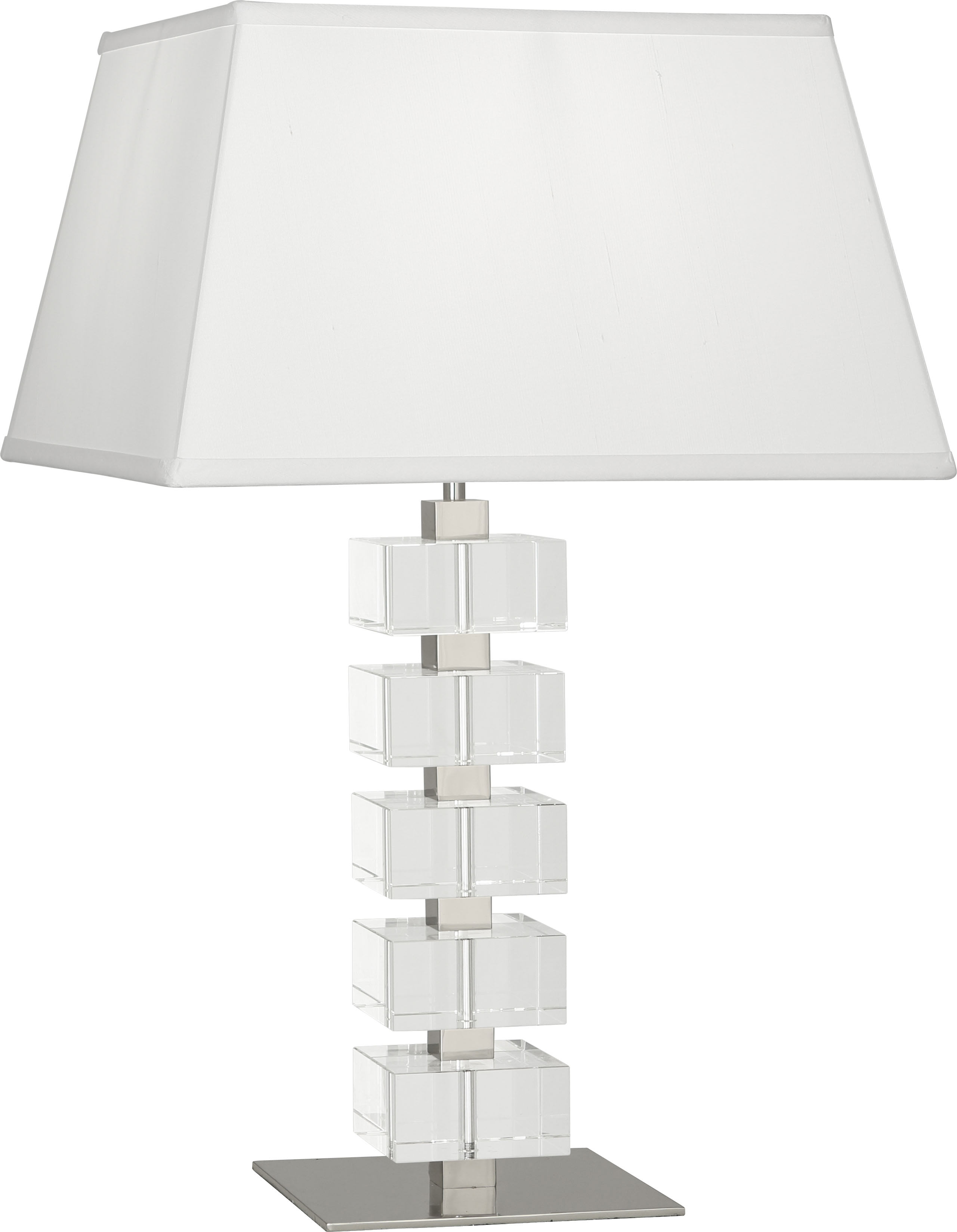 Clear Crystal Jonathan Adler Monaco 26, Square Crystal Table Lamps