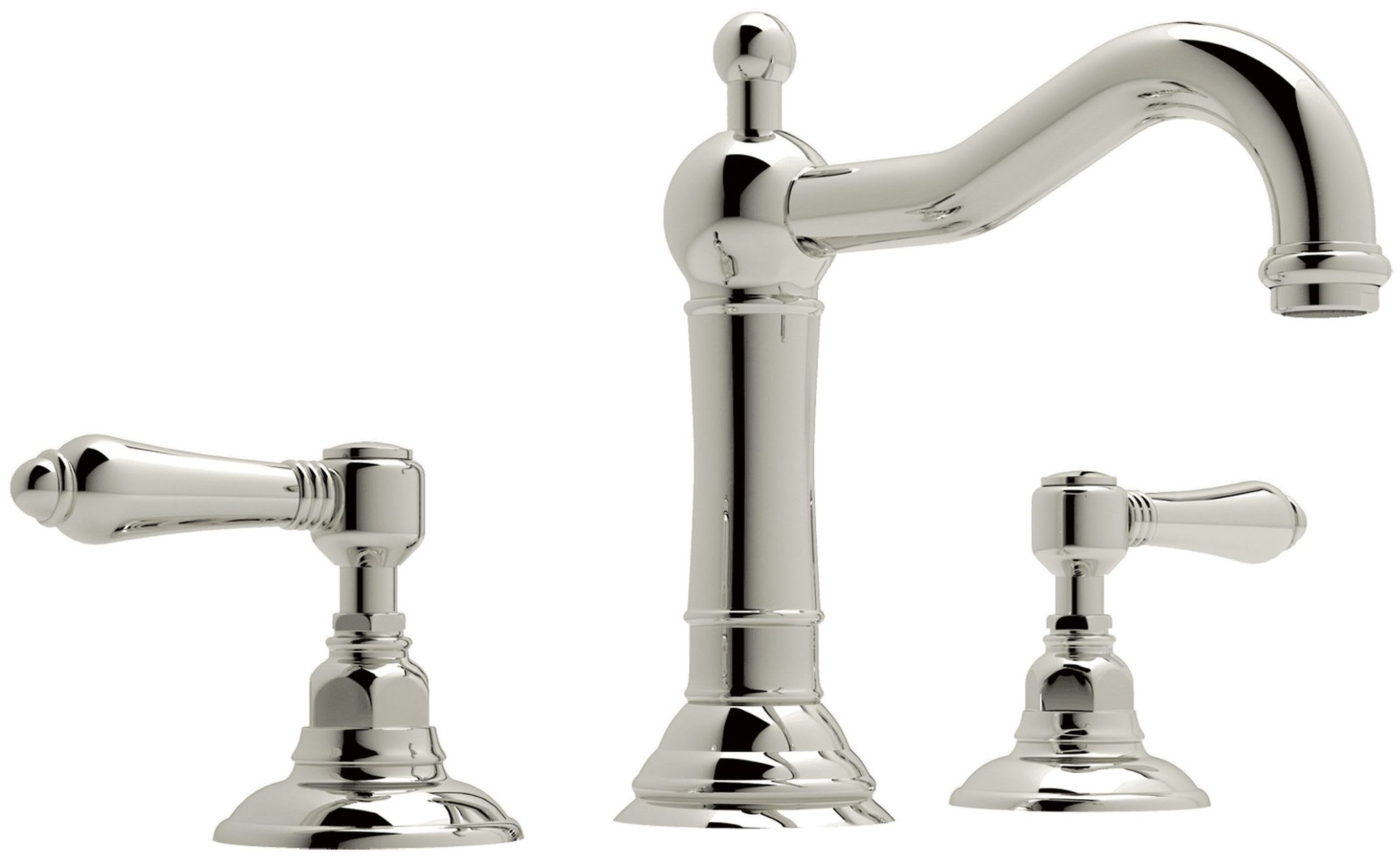 Rohl A1409LMPN-2 Polished Nickel Acqui 1.2 GPM Widespread Bathroom Faucet  with Pop-Up Drain Assembly