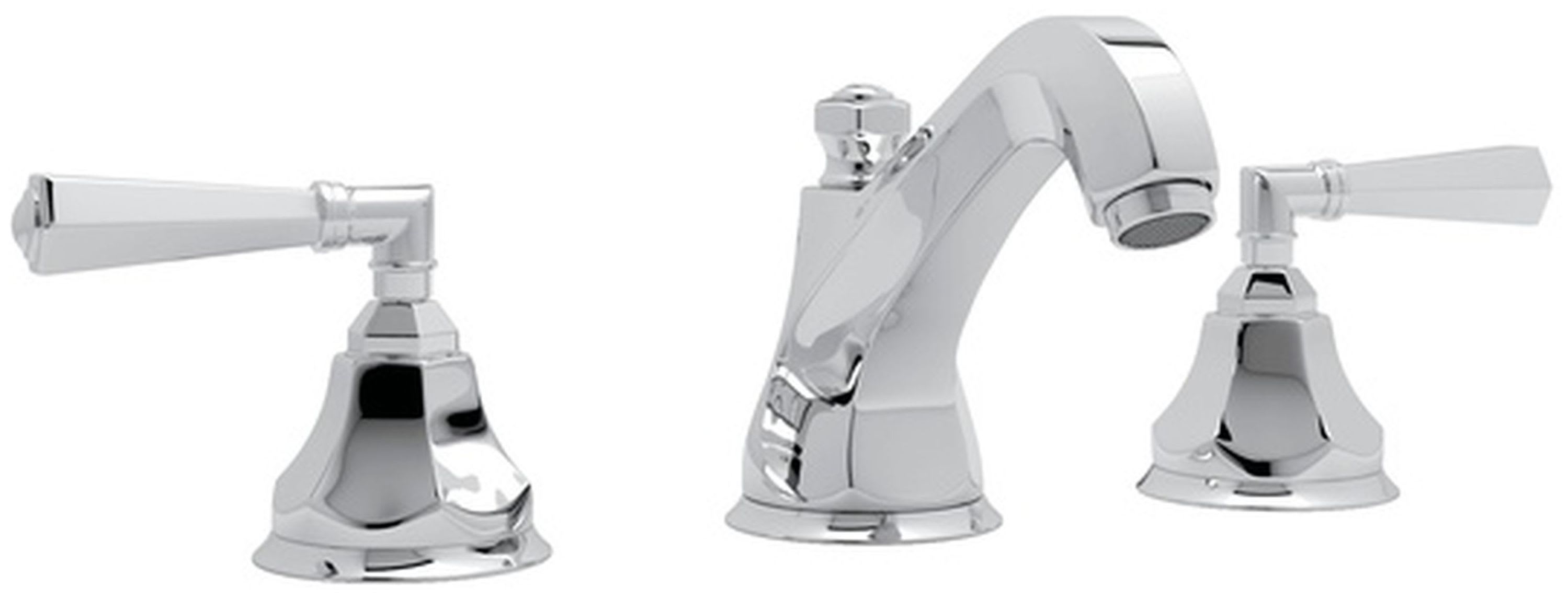 Rohl A1908LMAPC-2 Polished Chrome Palladian 1.2 GPM Widespread Bathroom  Faucet with Pop-Up Drain Assembly 