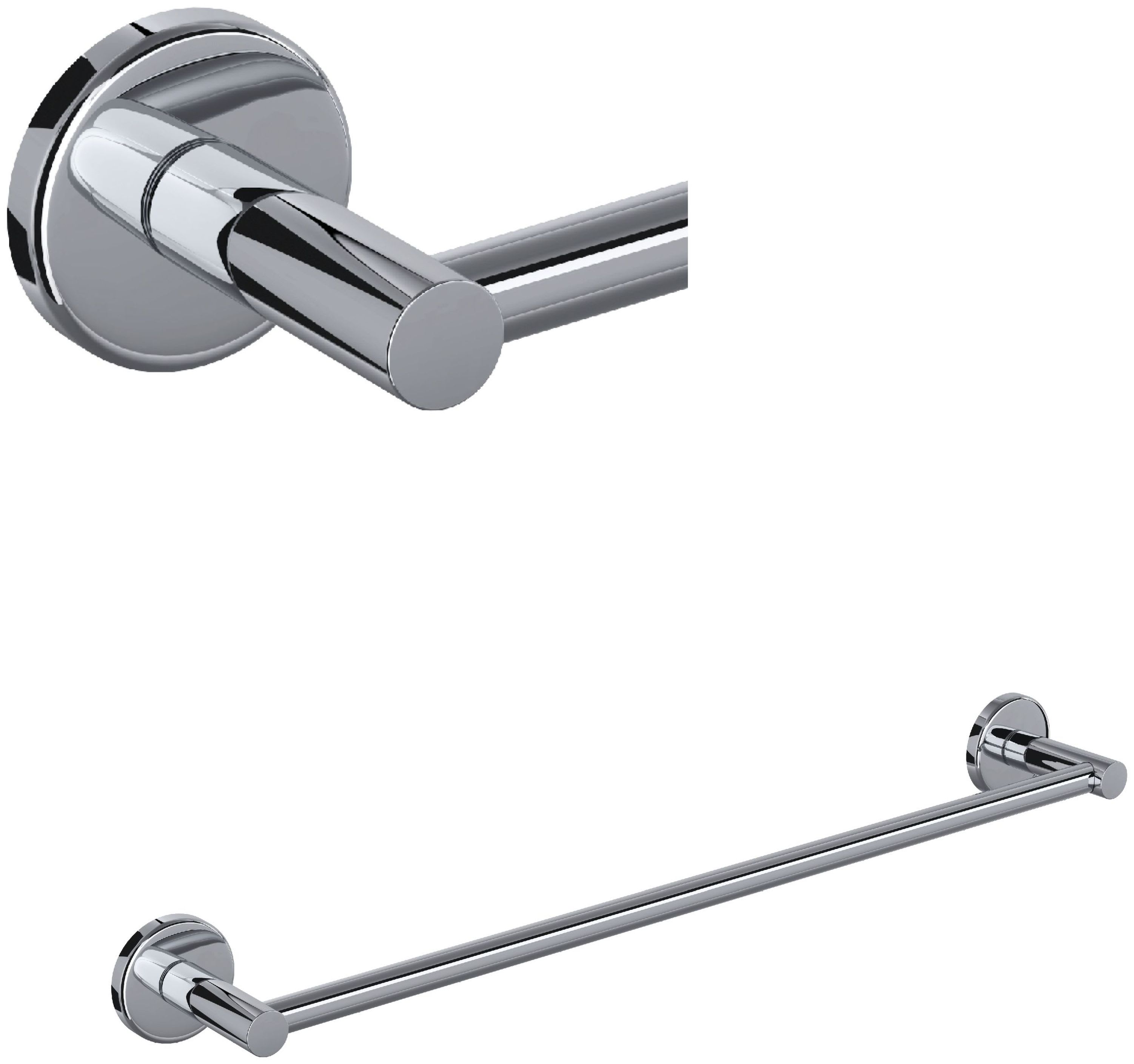 ROHL Wall Mount 24 Inch Single Towel Bar - Unlacquered Brass